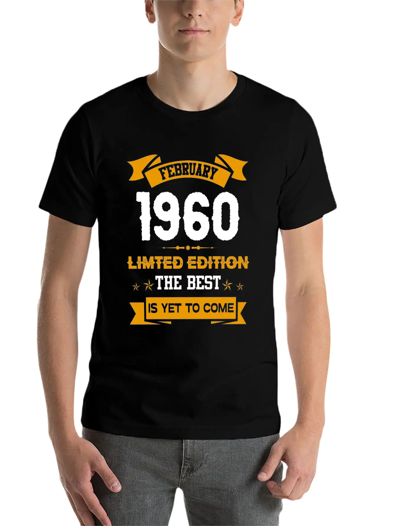 February 1960 Birthday Surprise Essential Cotton Tee For Daily Outfits – Unisex Style