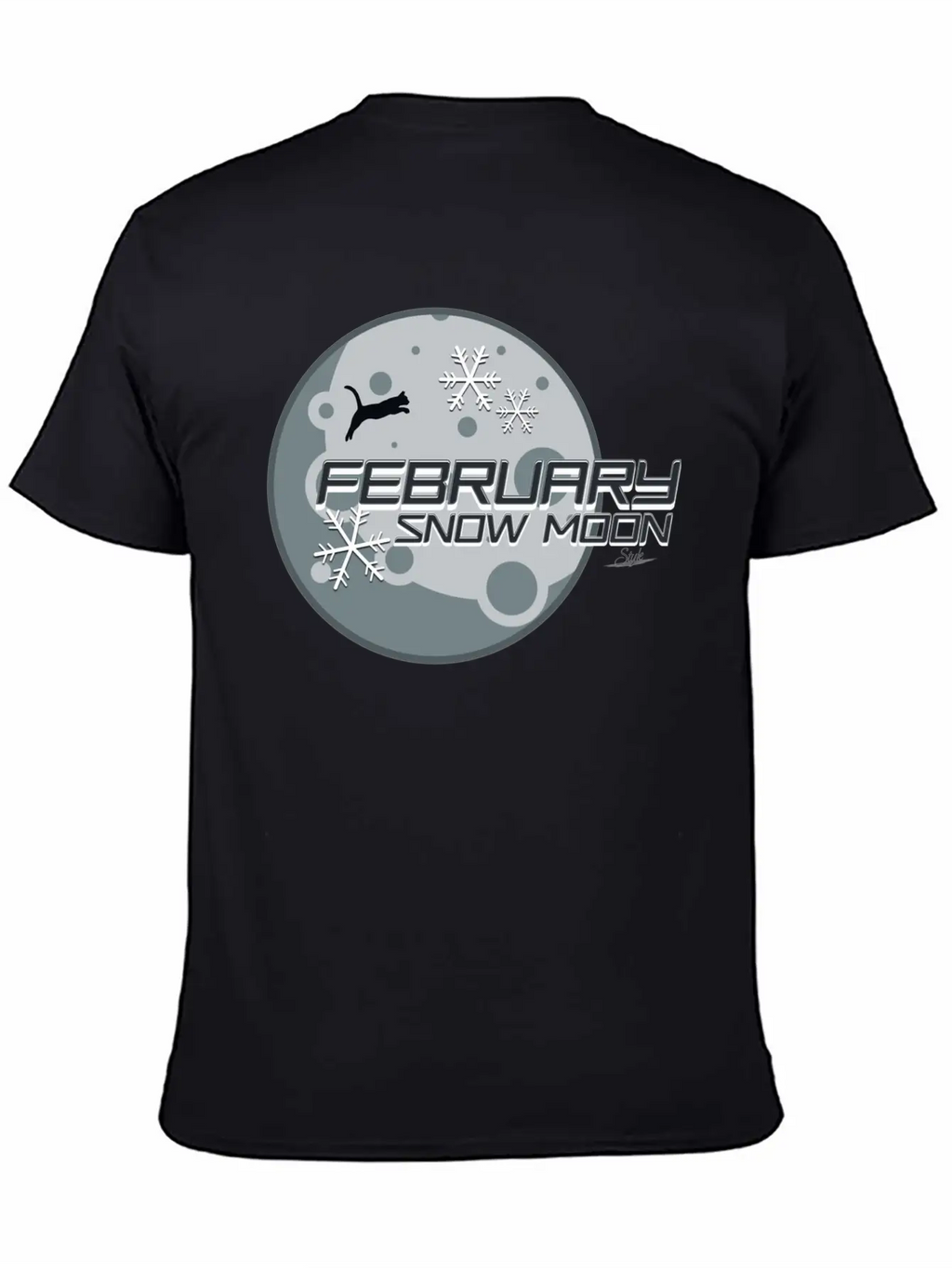 February Snow Moon Minimalist Graphic Design Relaxed Everyday Tee – Lightweight And Durable Cotton