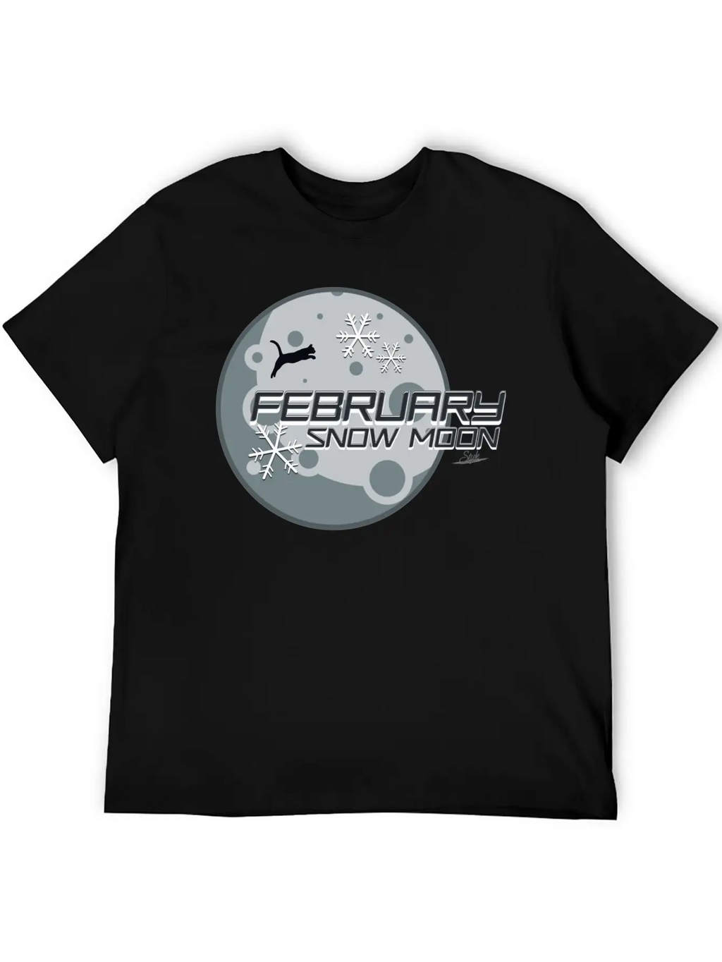 February Snow Moon Minimalist Graphic Design Relaxed Everyday Tee – Lightweight And Durable Cotton