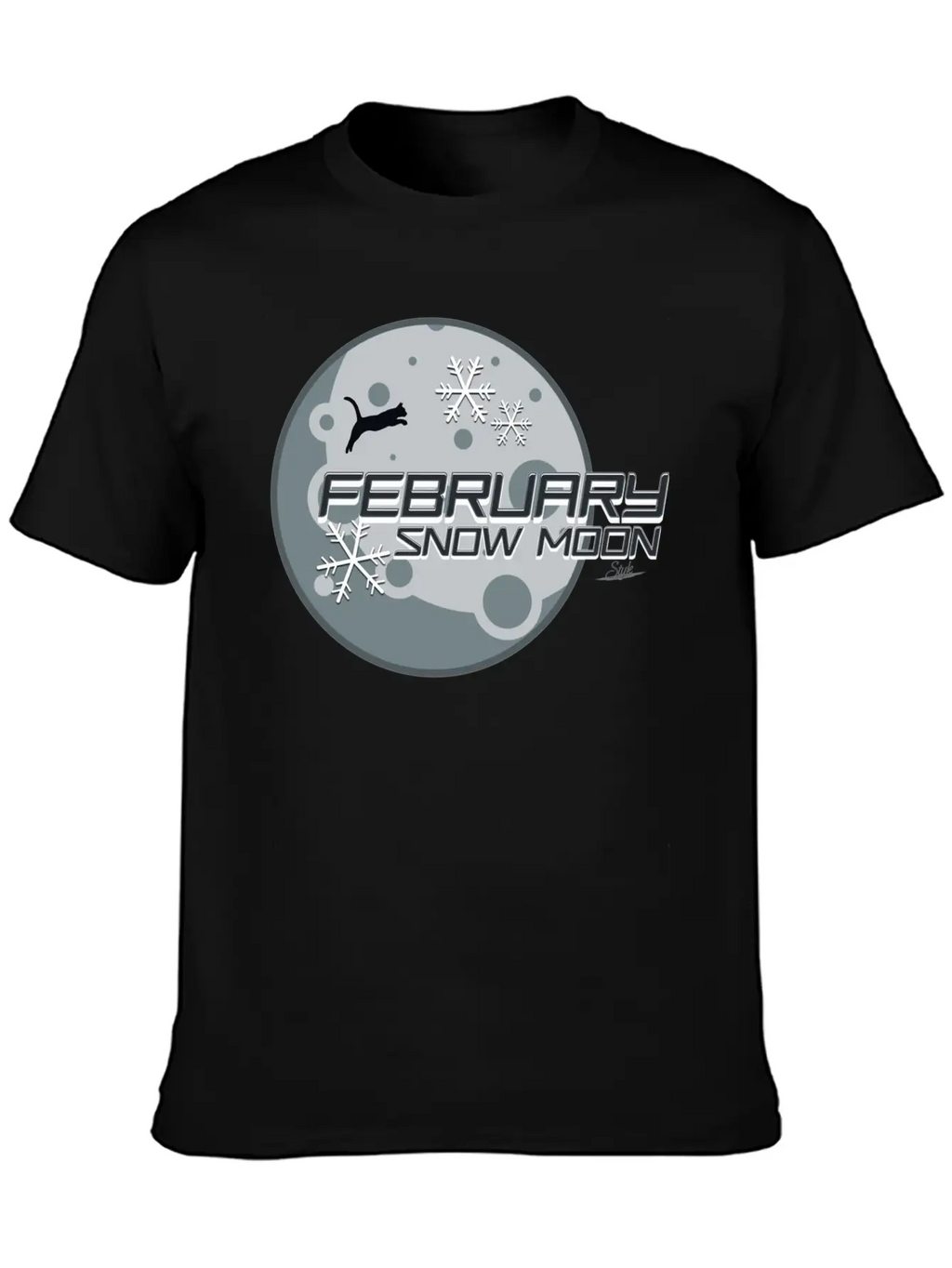 February Snow Moon Minimalist Graphic Design Relaxed Everyday Tee – Lightweight And Durable Cotton