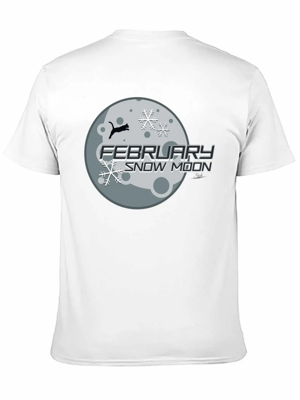 February Snow Moon Minimalist Graphic Design Relaxed Everyday Tee – Lightweight And Durable Cotton