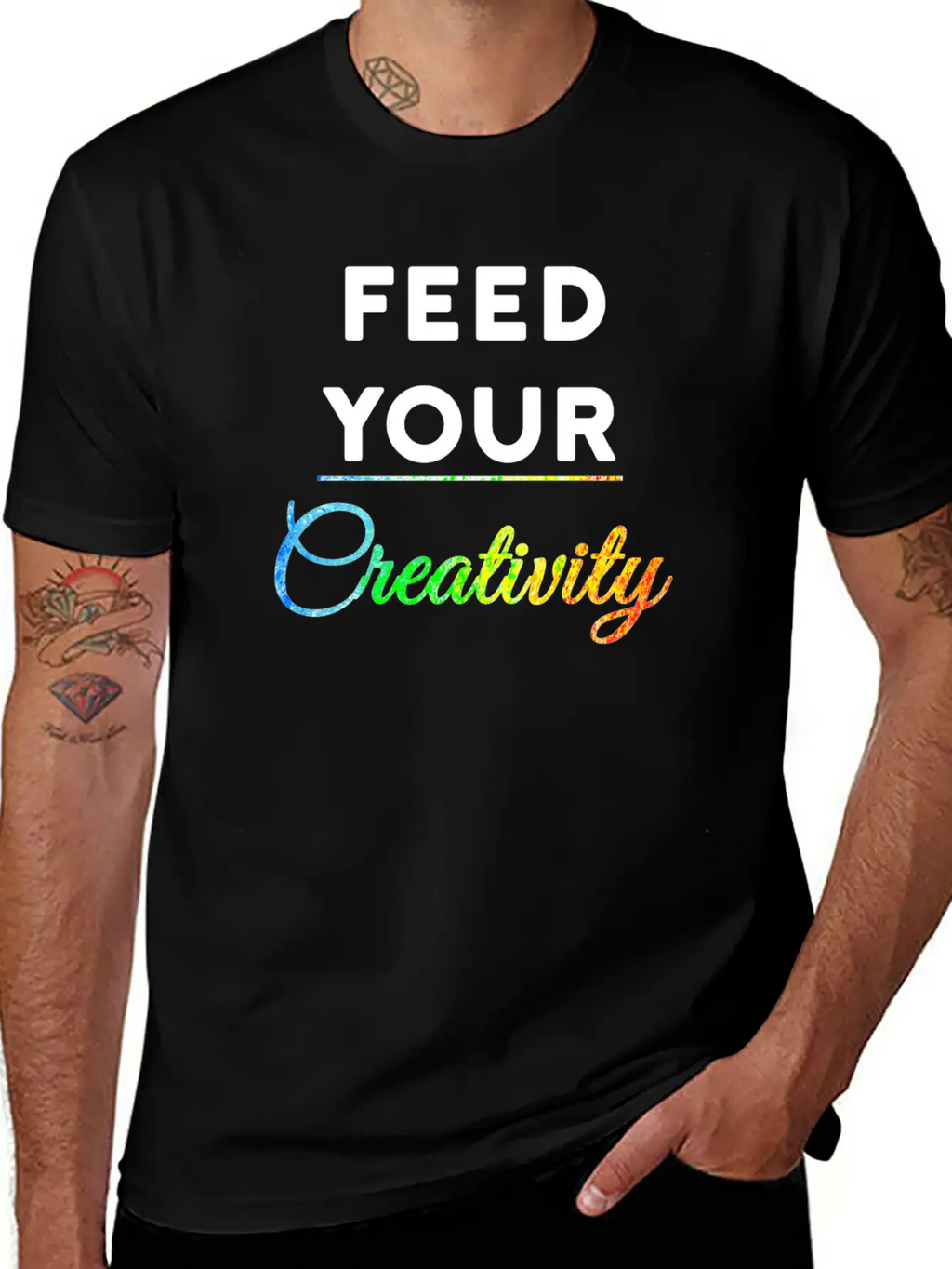 Feed Your Creativity Stylish Everyday T-Shirt – Unisex Basic Cotton Tee