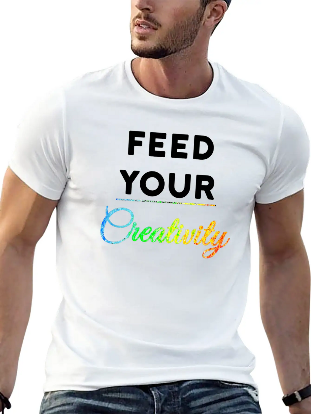 Feed Your Creativity Stylish Everyday T-Shirt – Unisex Basic Cotton Tee