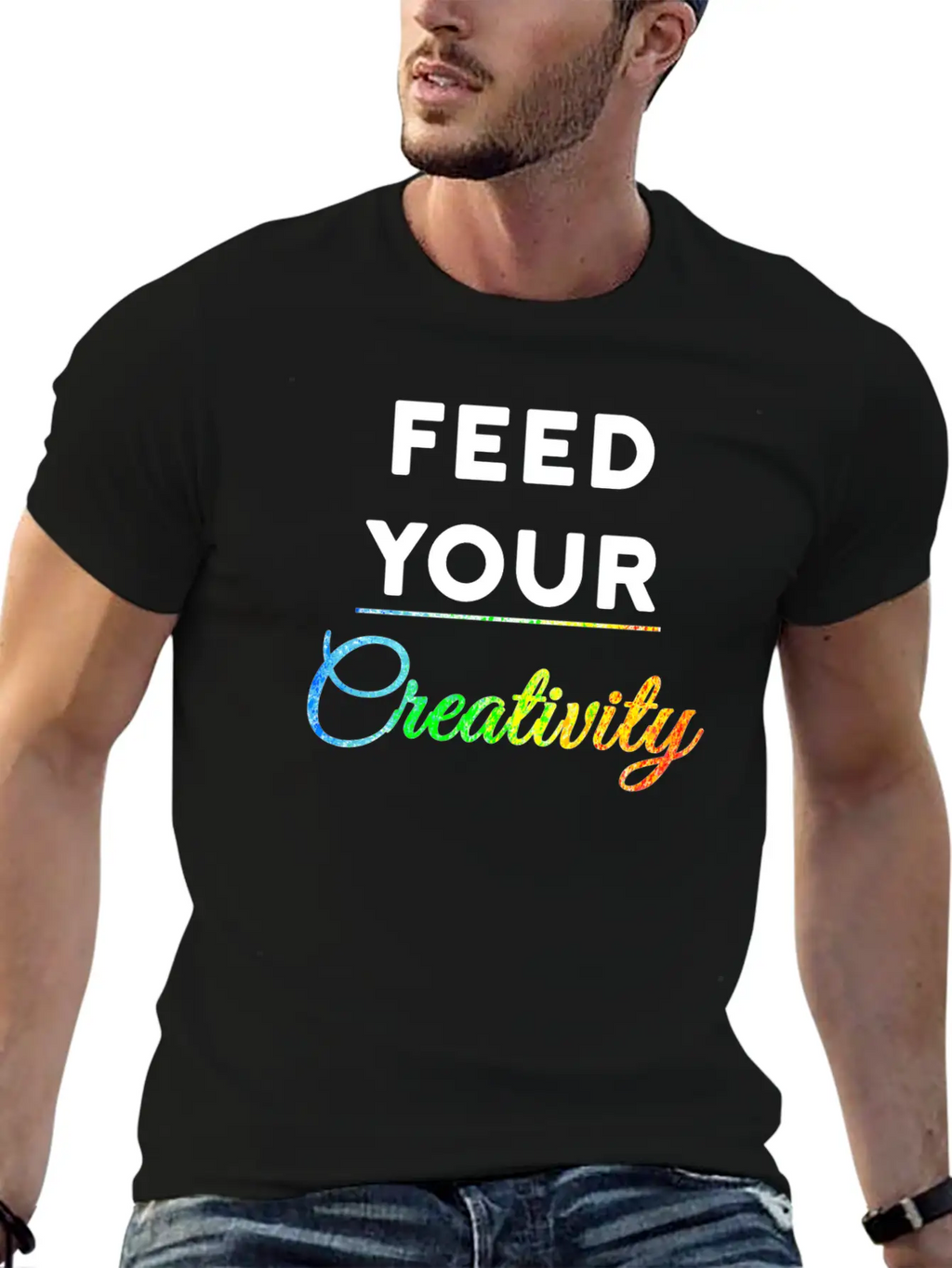 Feed Your Creativity Stylish Everyday T-Shirt – Unisex Basic Cotton Tee