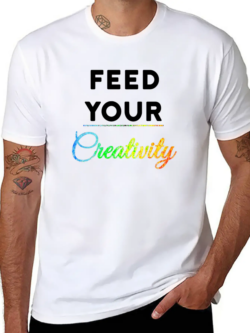 Feed Your Creativity Stylish Everyday T-Shirt – Unisex Basic Cotton Tee