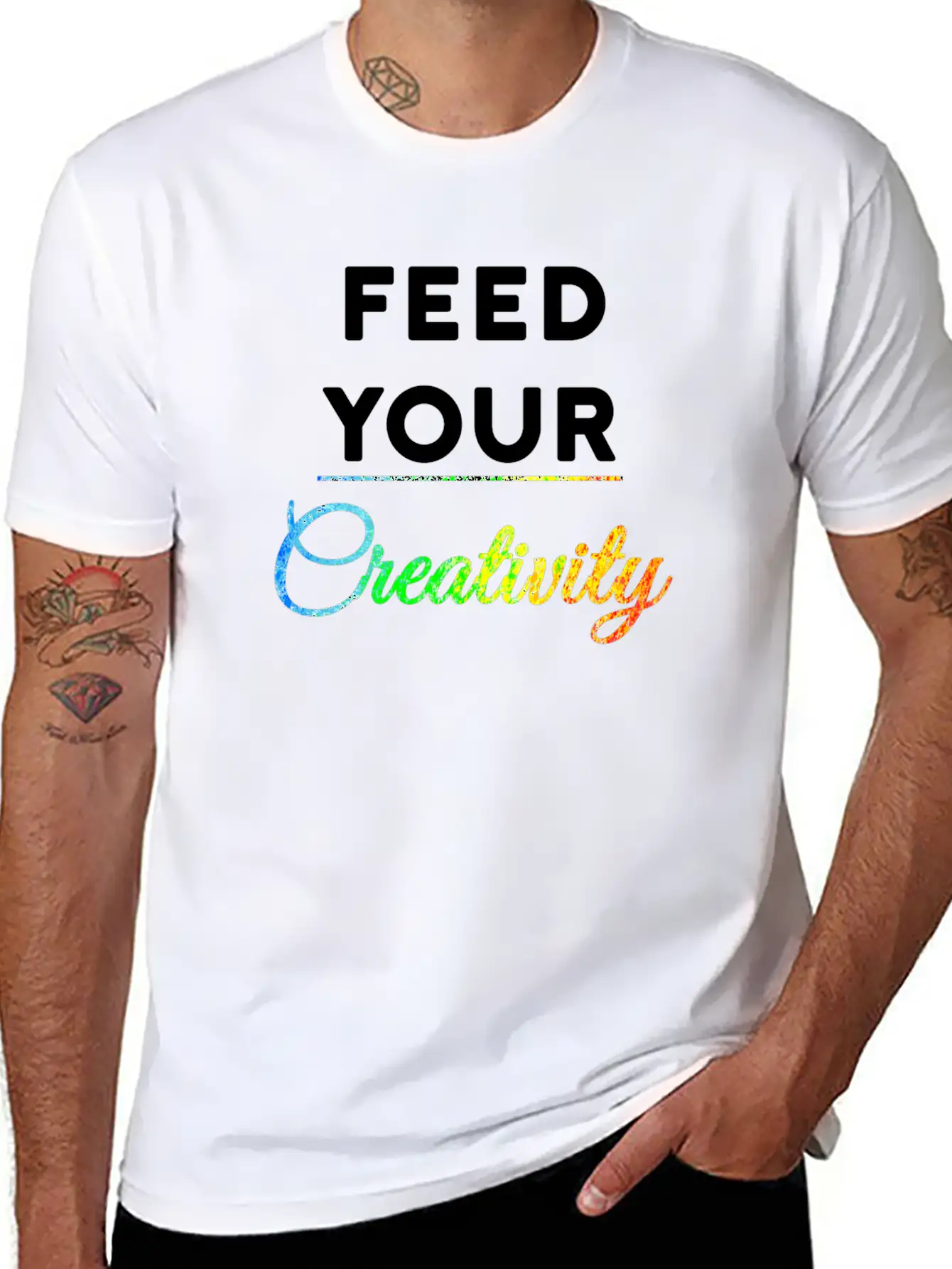 Feed Your Creativity Stylish Everyday T-Shirt – Unisex Basic Cotton Tee