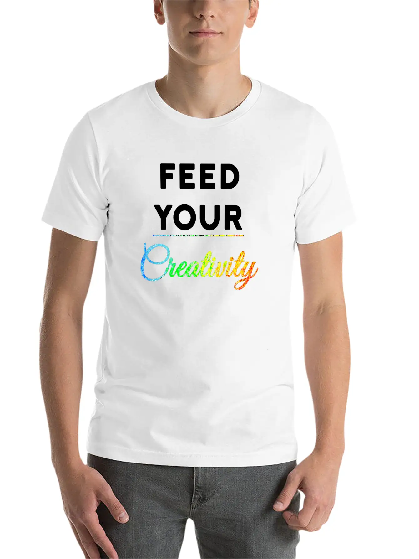 Feed Your Creativity Stylish Everyday T-Shirt – Unisex Basic Cotton Tee
