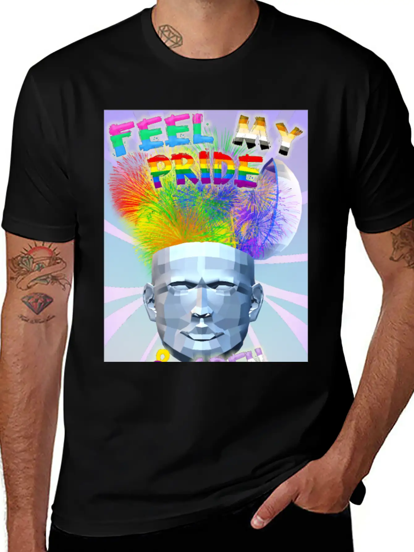 Feel My Pride & Open Your Mind Stylish Everyday T-Shirt – Unisex Basic Cotton Tee