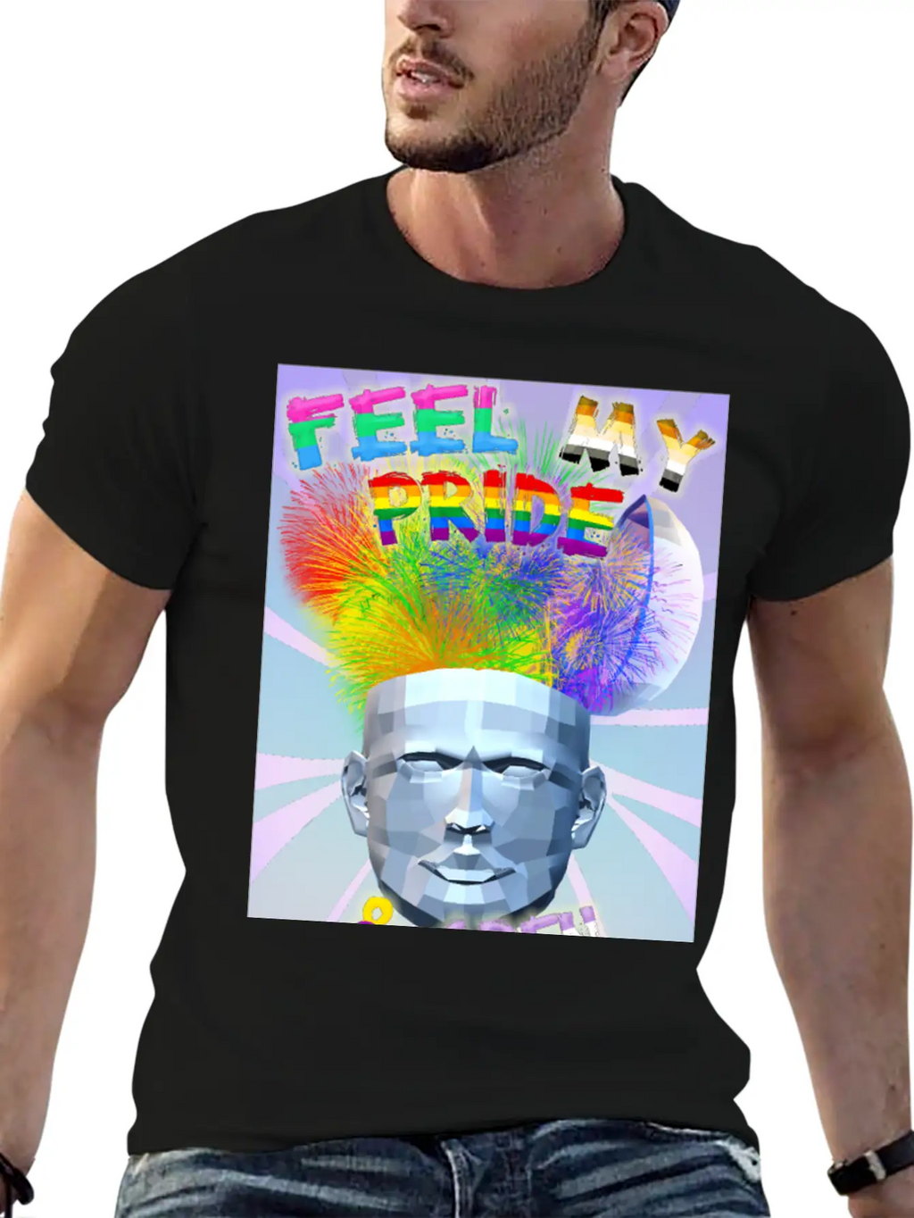 Feel My Pride & Open Your Mind Stylish Everyday T-Shirt – Unisex Basic Cotton Tee