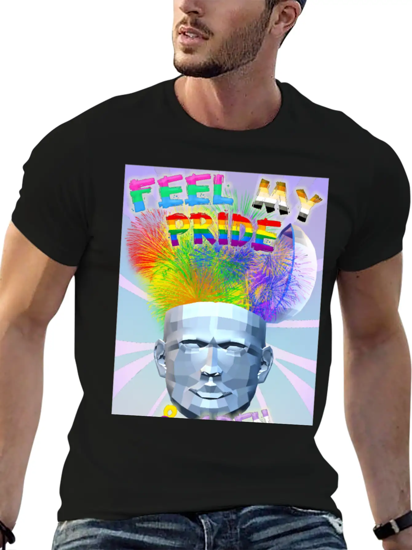 Feel My Pride & Open Your Mind Stylish Everyday T-Shirt – Unisex Basic Cotton Tee