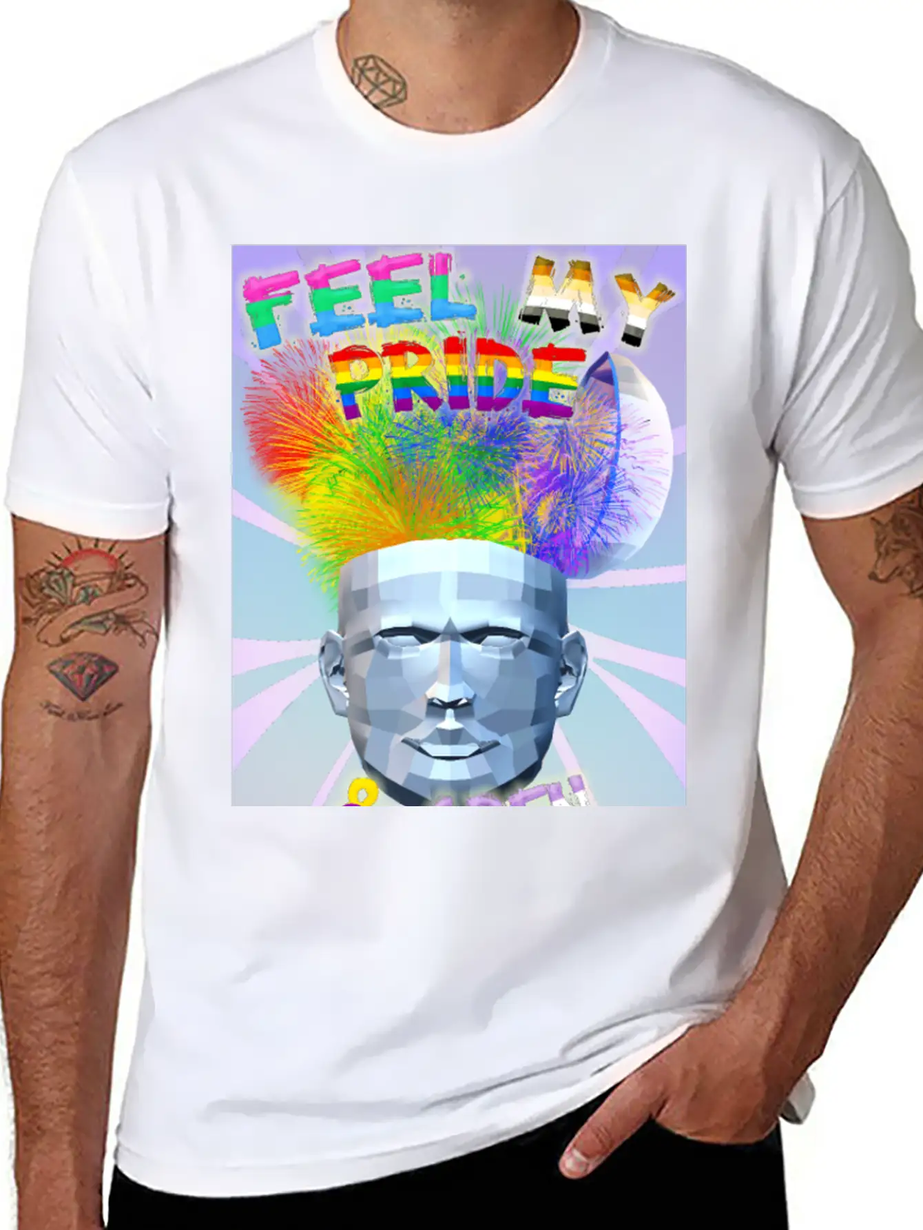 Feel My Pride & Open Your Mind Stylish Everyday T-Shirt – Unisex Basic Cotton Tee