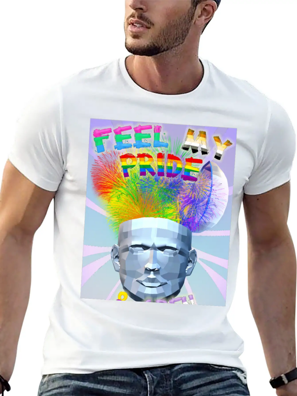 Feel My Pride & Open Your Mind Stylish Everyday T-Shirt – Unisex Basic Cotton Tee