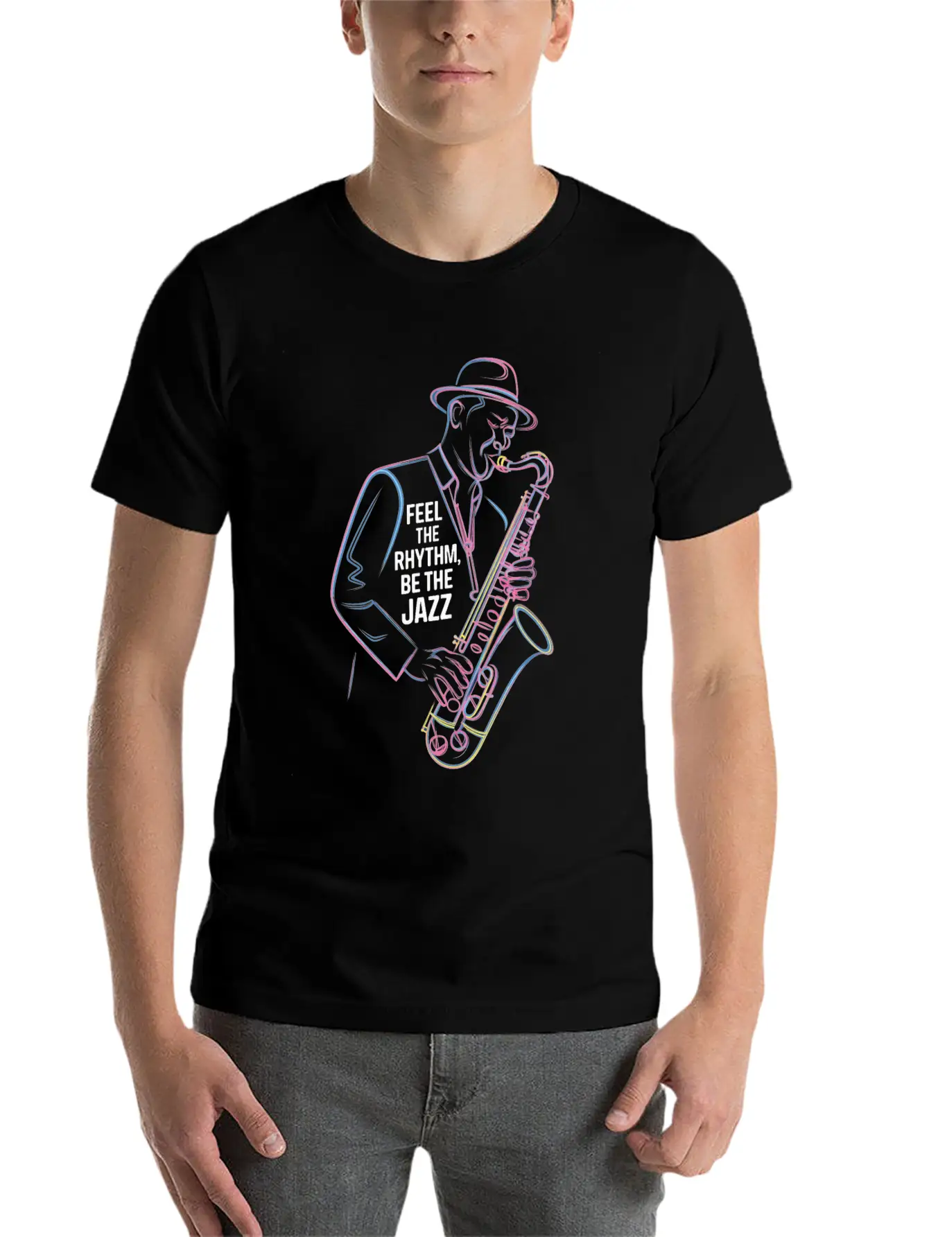 Feel The Rhythm, Be The Jazz Vibe Essential Cotton Tee For Daily Outfits – Unisex Style