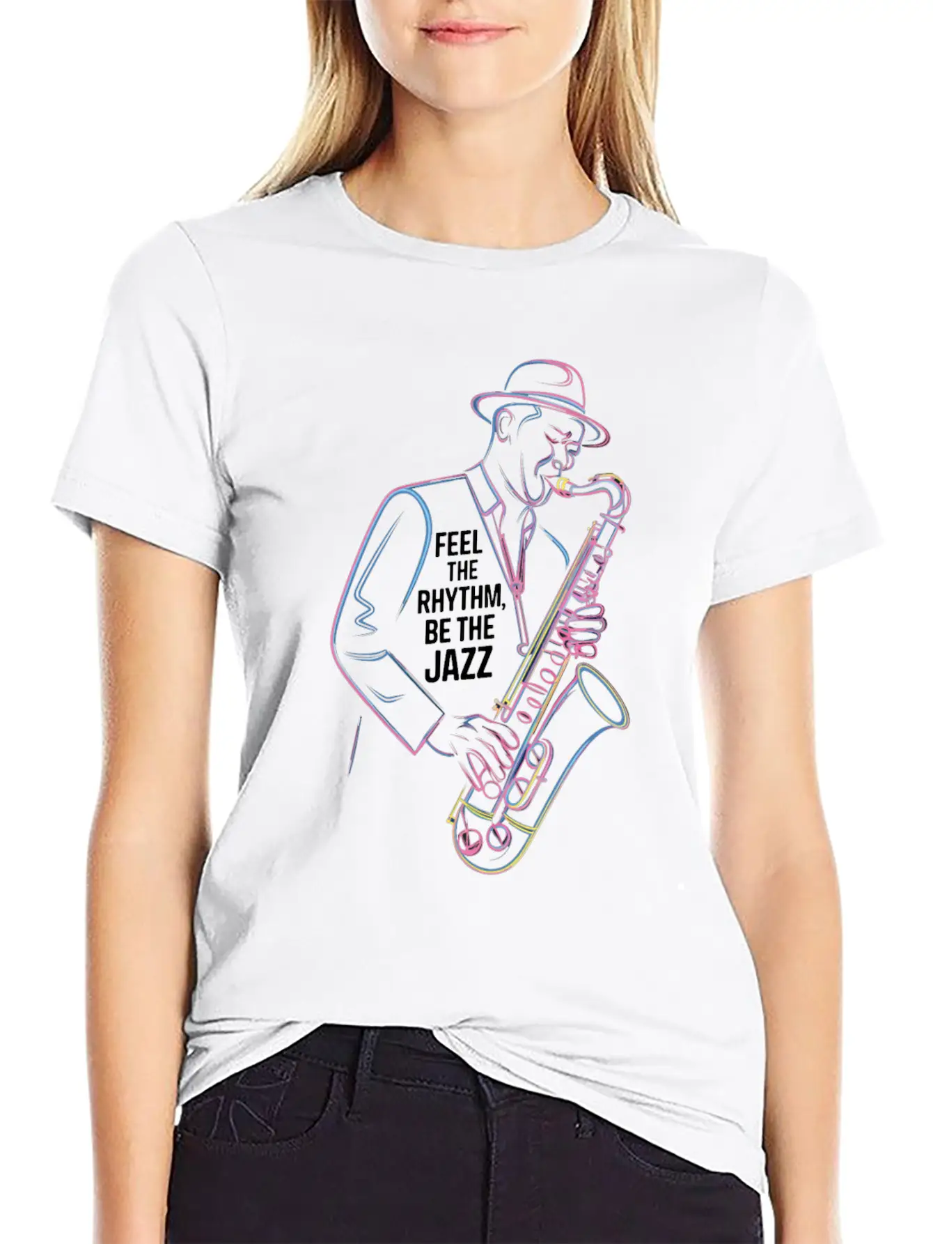 Feel The Rhythm, Be The Jazz Vibe Essential Cotton Tee For Daily Outfits – Unisex Style