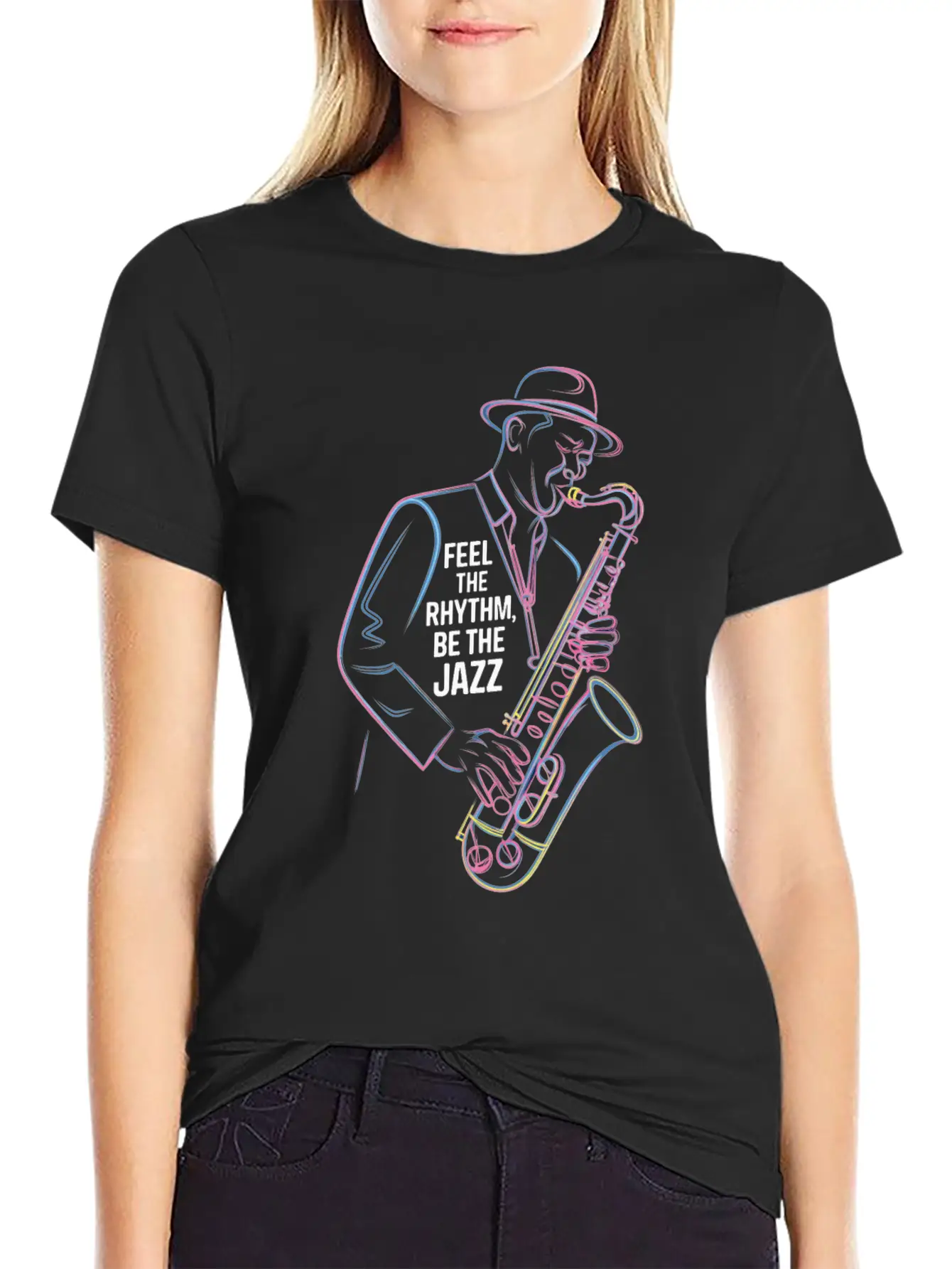 Feel The Rhythm, Be The Jazz Vibe Essential Cotton Tee For Daily Outfits – Unisex Style