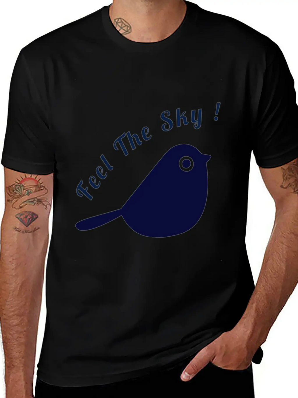 Feel The Sky Breathable Graphic T-Shirt – Perfect For Casual Days