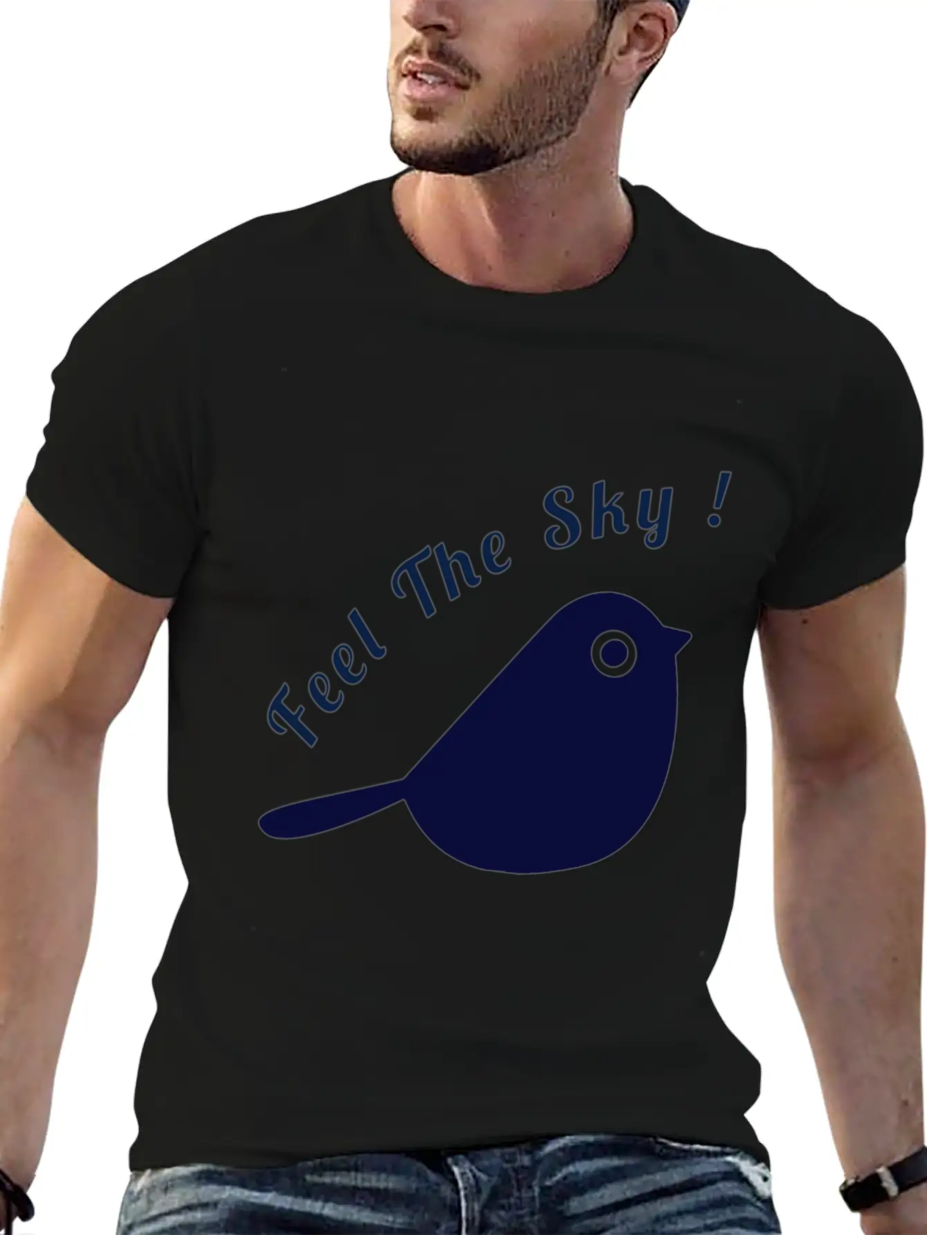 Feel The Sky Breathable Graphic T-Shirt – Perfect For Casual Days