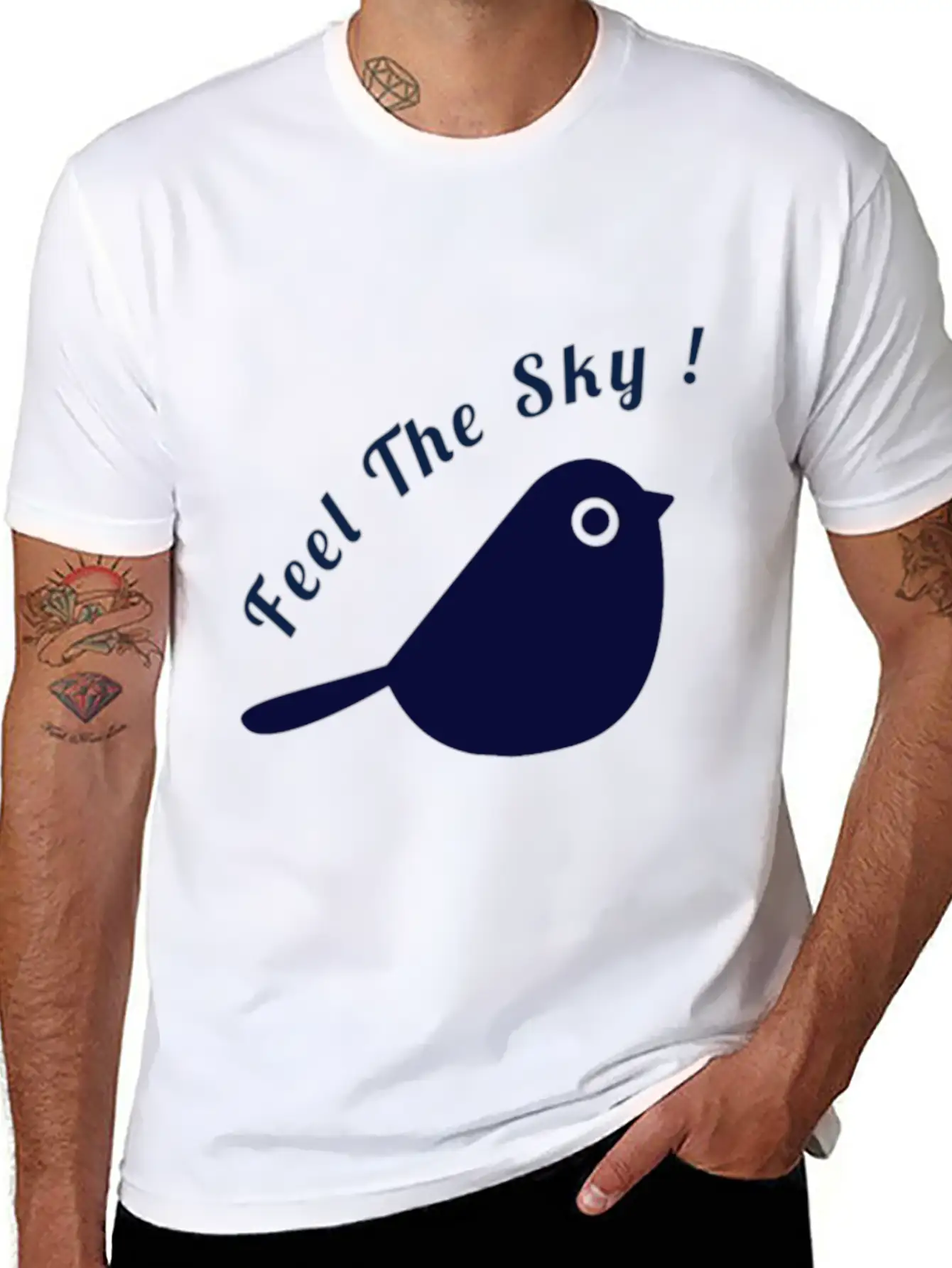 Feel The Sky Breathable Graphic T-Shirt – Perfect For Casual Days