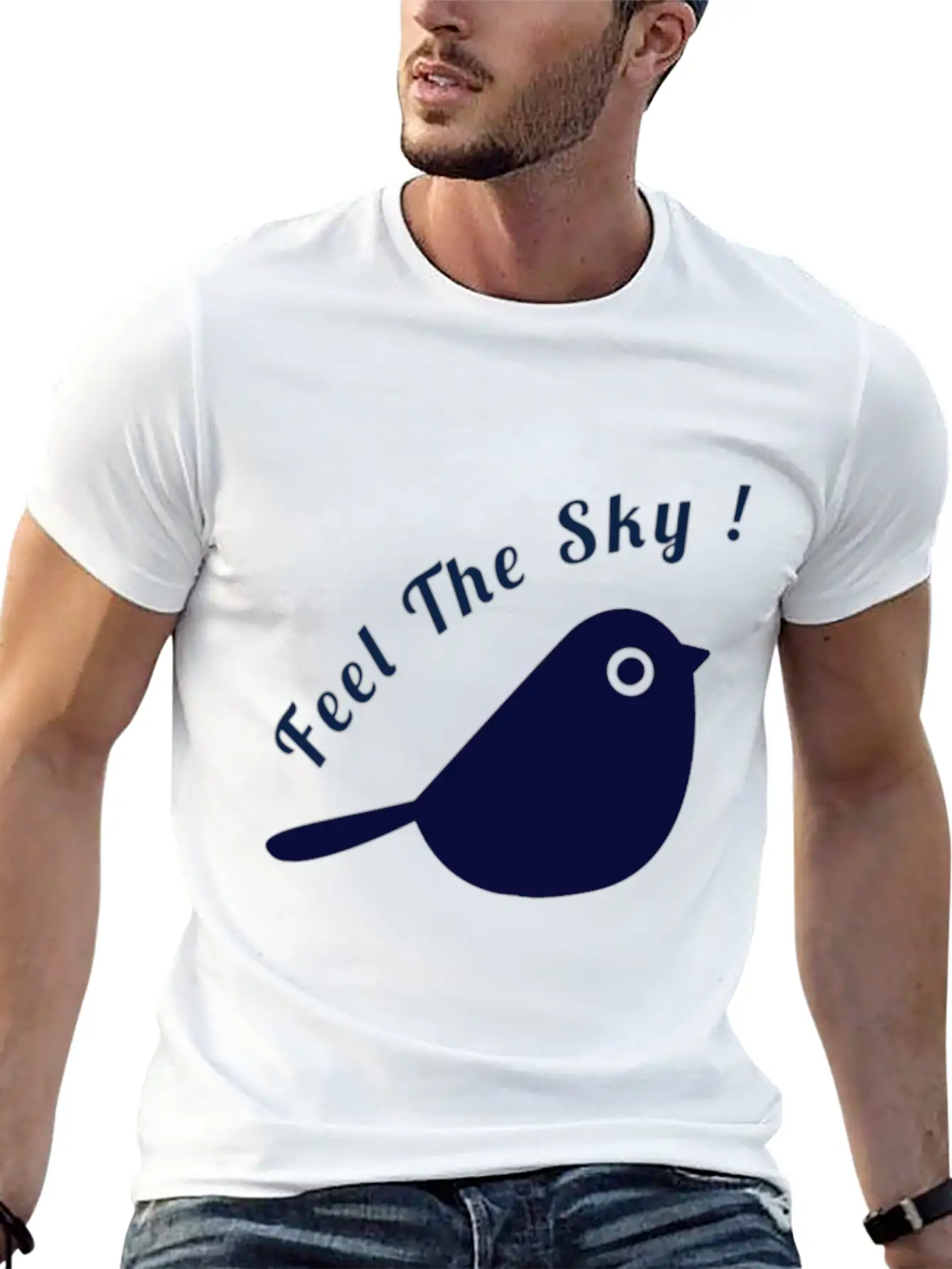 Feel The Sky Breathable Graphic T-Shirt – Perfect For Casual Days