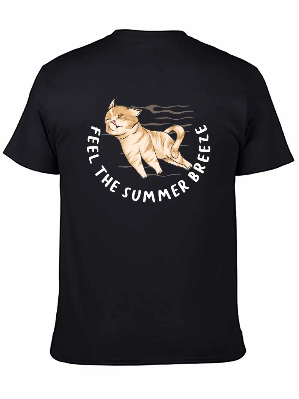 Feel The Summer Breeze. Cute Cat Timeless Short Sleeve Tee – Comfy And Minimalist Design