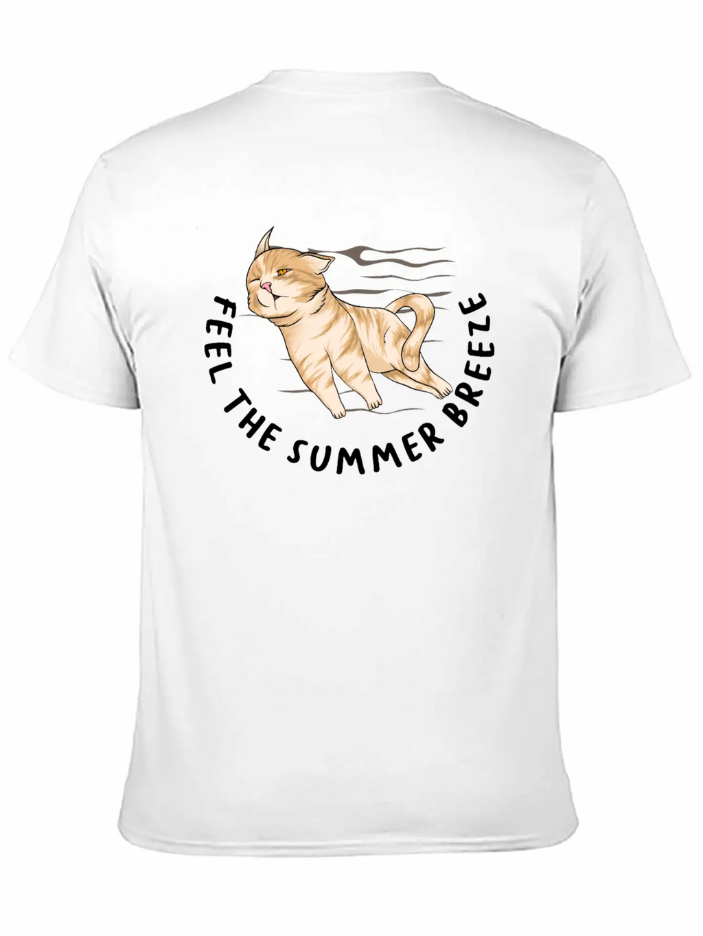 Feel The Summer Breeze. Cute Cat Timeless Short Sleeve Tee – Comfy And Minimalist Design