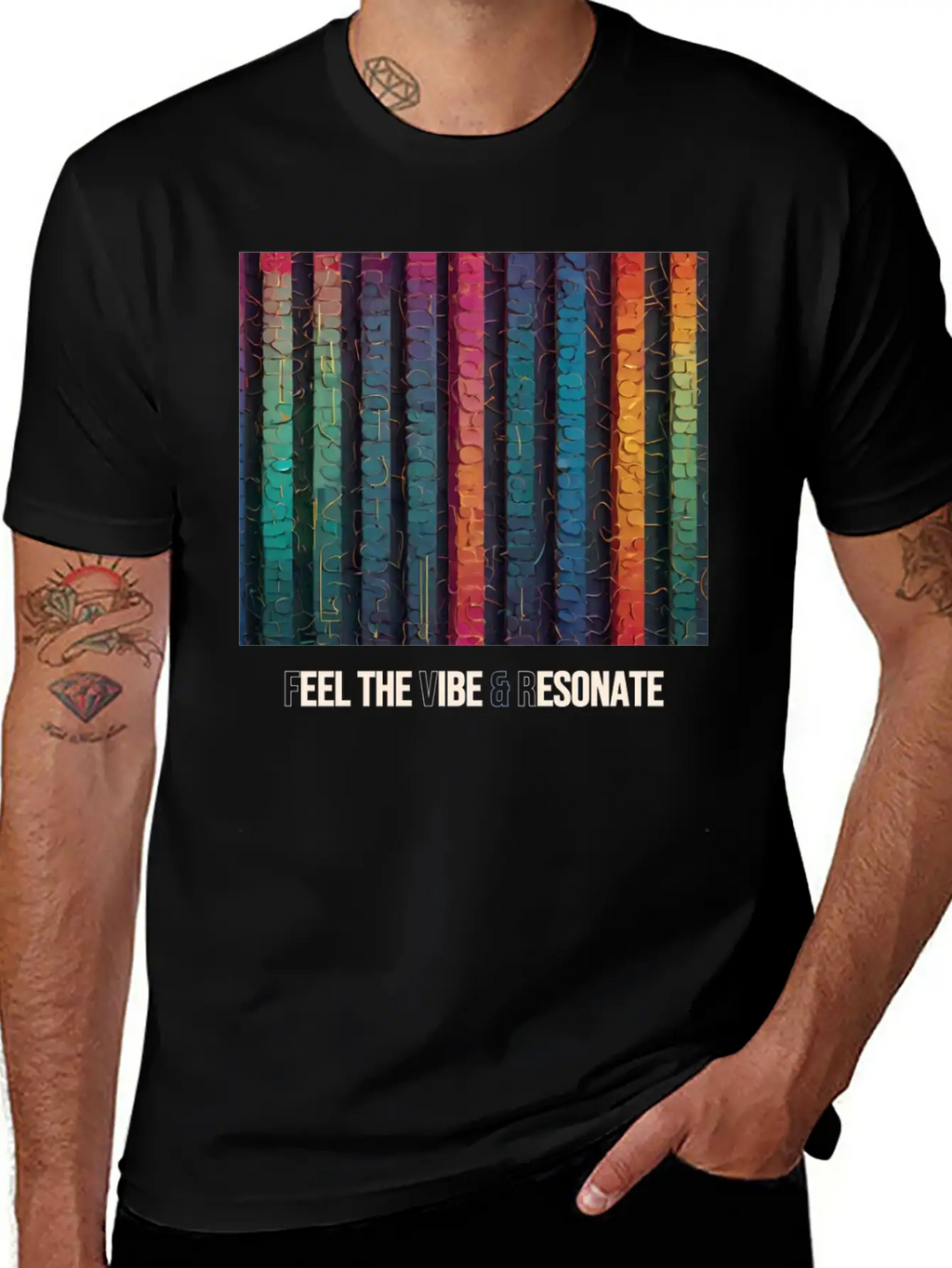 Feel The Vibe And Resonate Classic Cotton Tee – Unisex Comfort For Any Season