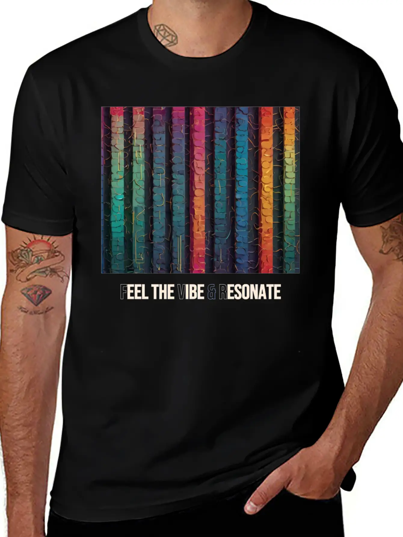 Feel The Vibe And Resonate Classic Cotton Tee – Unisex Comfort For Any Season