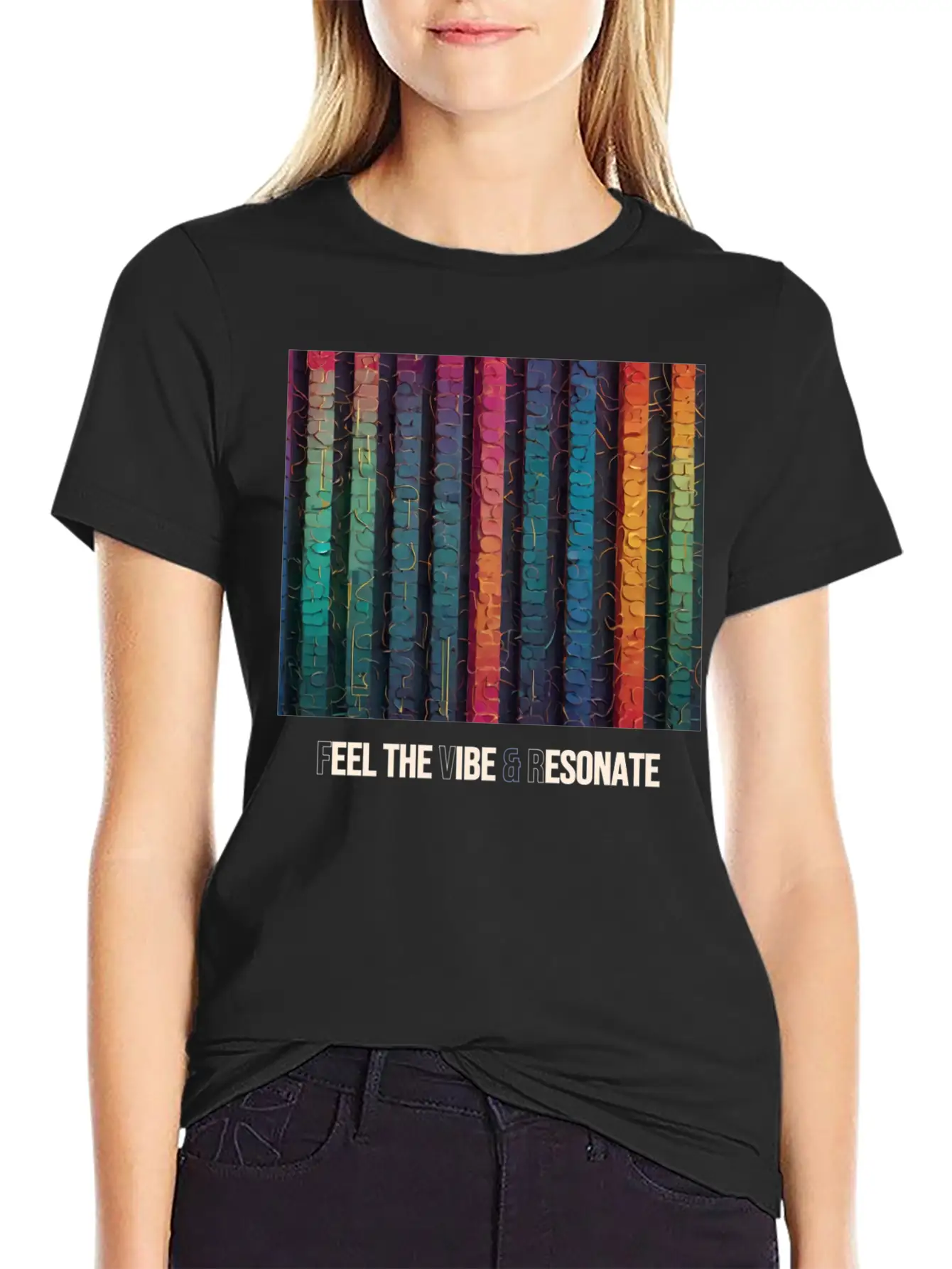 Feel The Vibe And Resonate Classic Cotton Tee – Unisex Comfort For Any Season