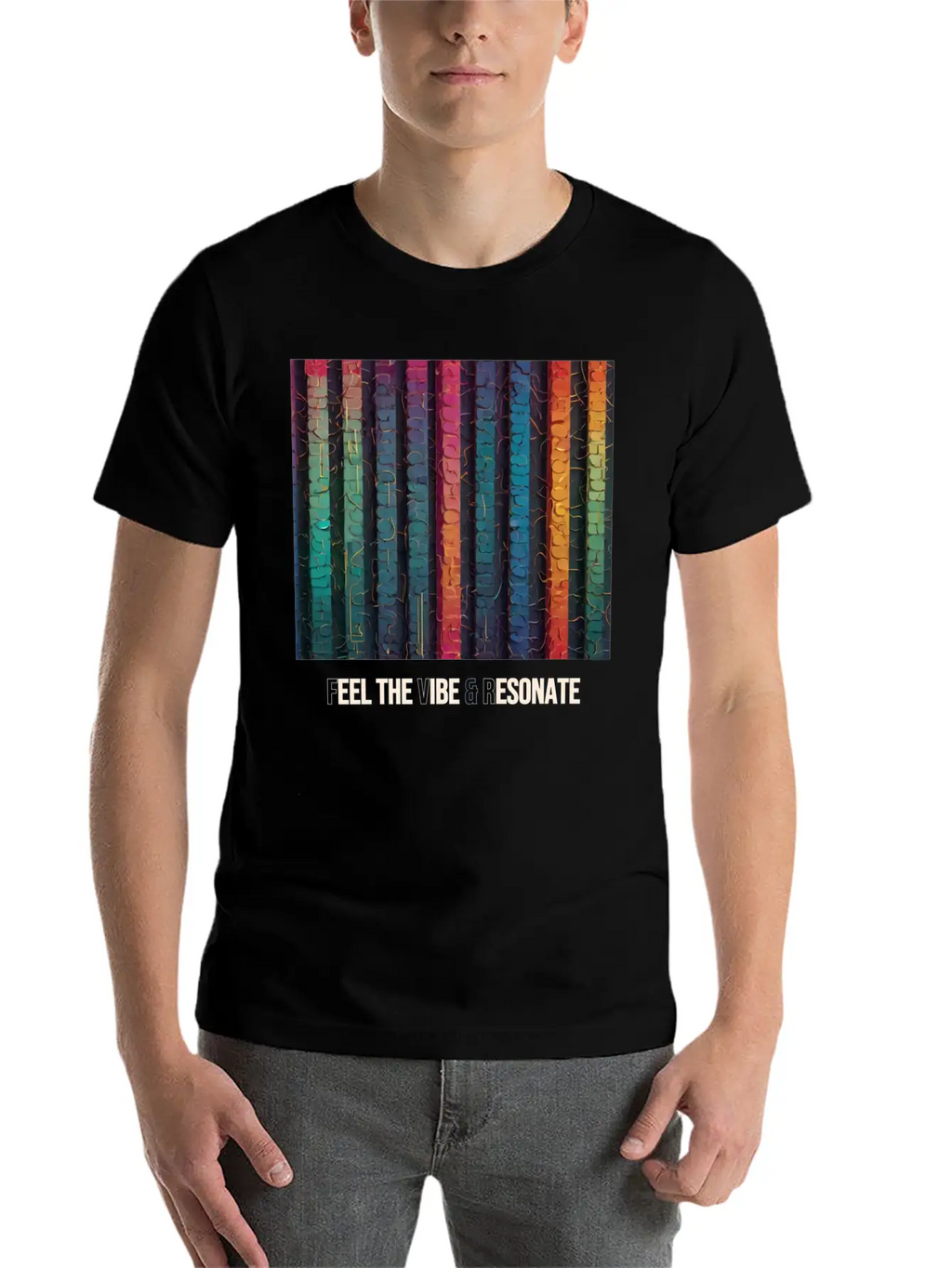 Feel The Vibe And Resonate Classic Cotton Tee – Unisex Comfort For Any Season