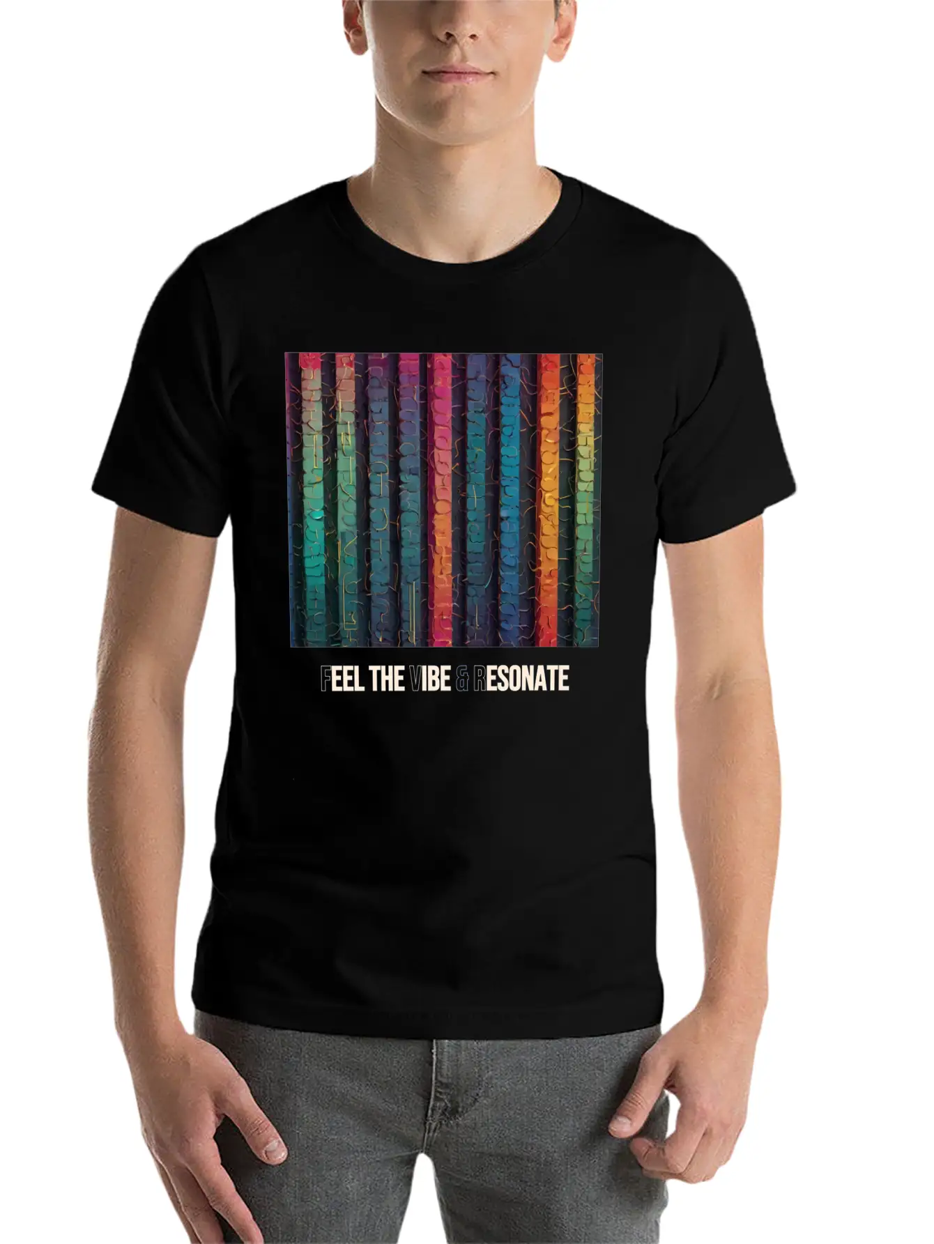 Feel The Vibe And Resonate Classic Cotton Tee – Unisex Comfort For Any Season