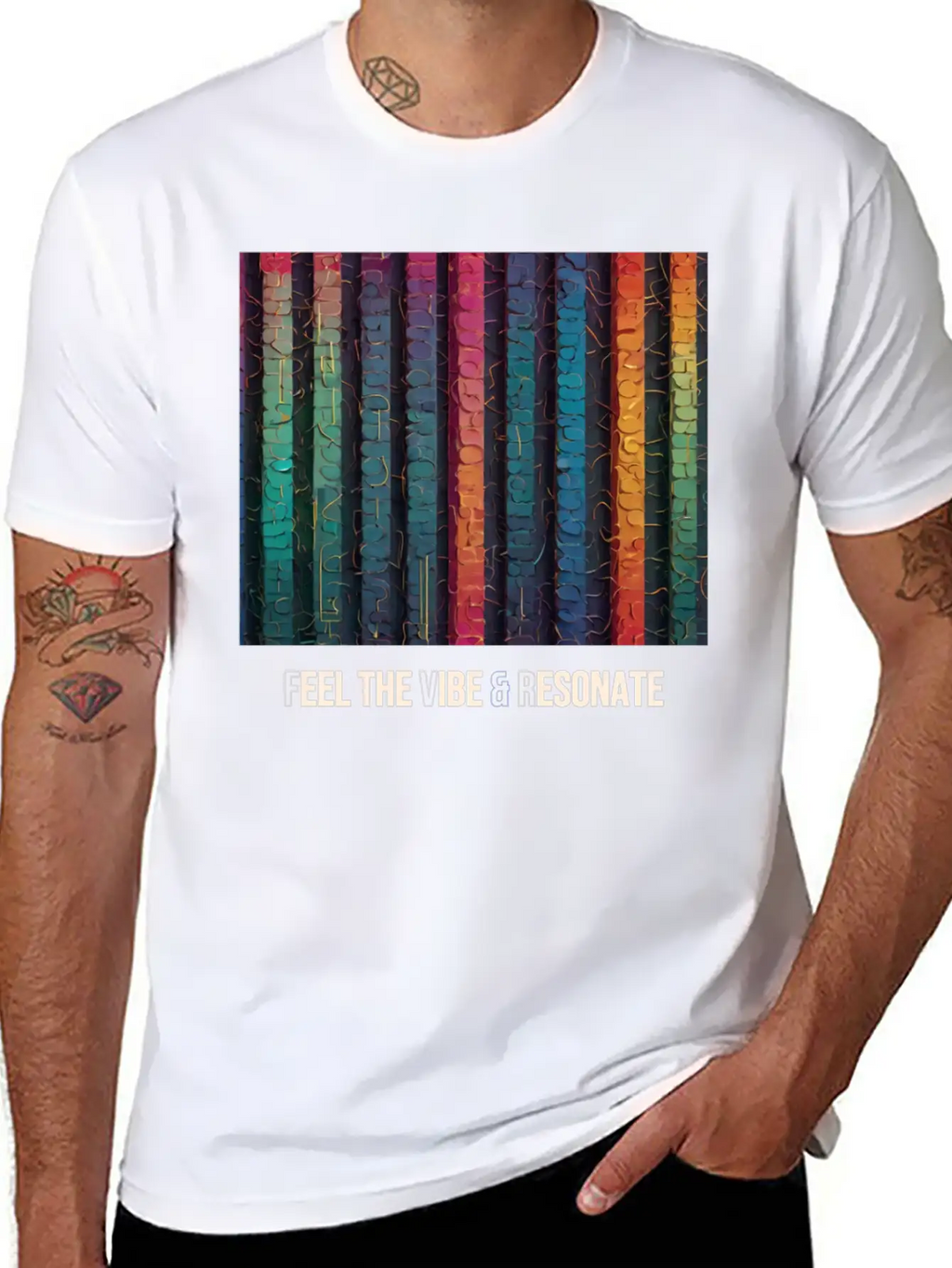 Feel The Vibe And Resonate Classic Cotton Tee – Unisex Comfort For Any Season
