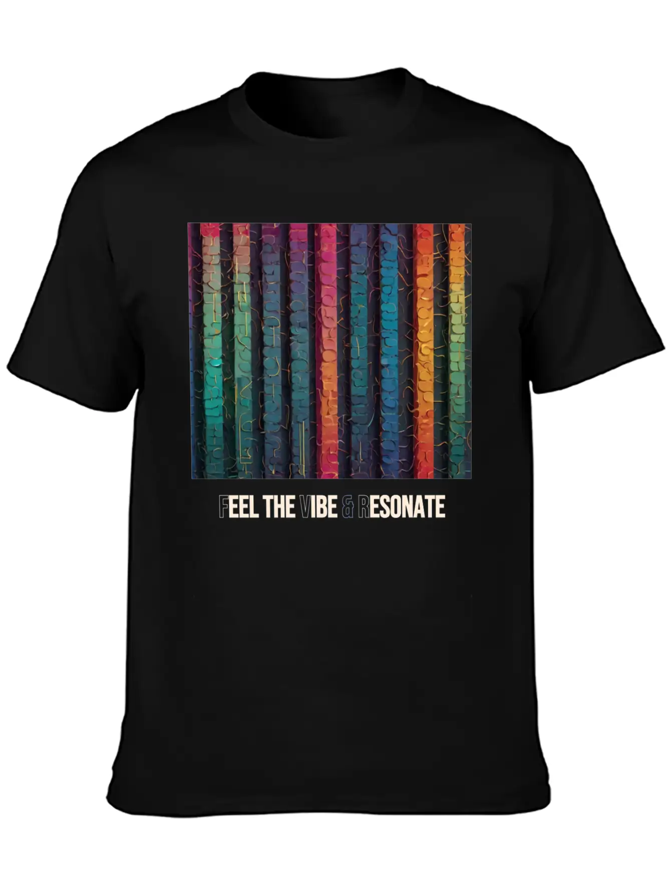Feel The Vibe And Resonate Classic Cotton Tee – Unisex Comfort For Any Season