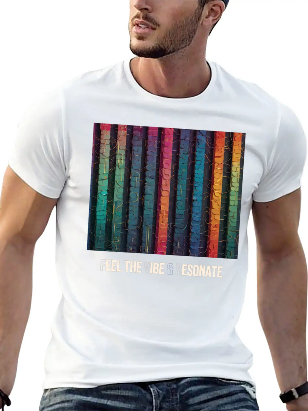 Feel The Vibe And Resonate Classic Cotton Tee – Unisex Comfort For Any Season