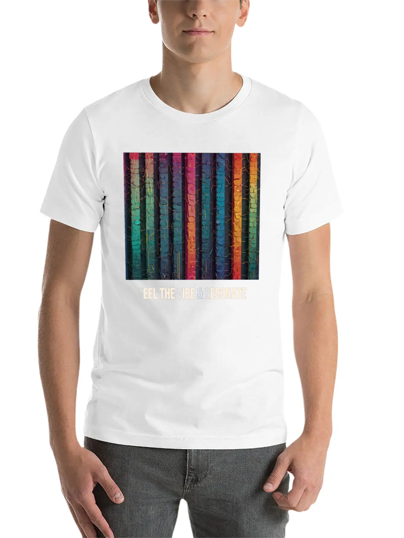 Feel The Vibe And Resonate Classic Cotton Tee – Unisex Comfort For Any Season