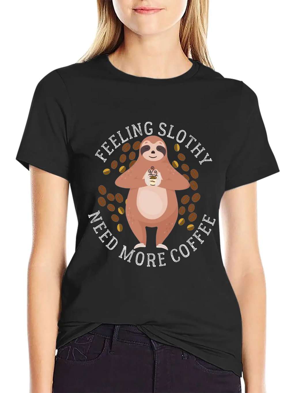 Feeling Slothy Need More Coffee Essential Cotton Tee For Daily Outfits – Unisex Style