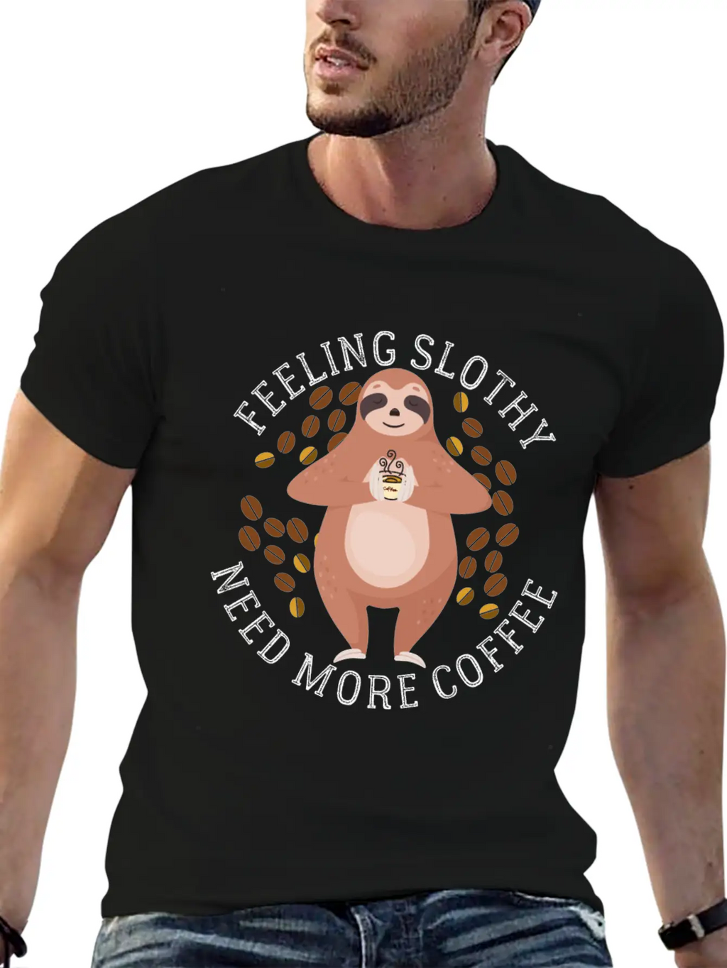Feeling Slothy Need More Coffee Essential Cotton Tee For Daily Outfits – Unisex Style