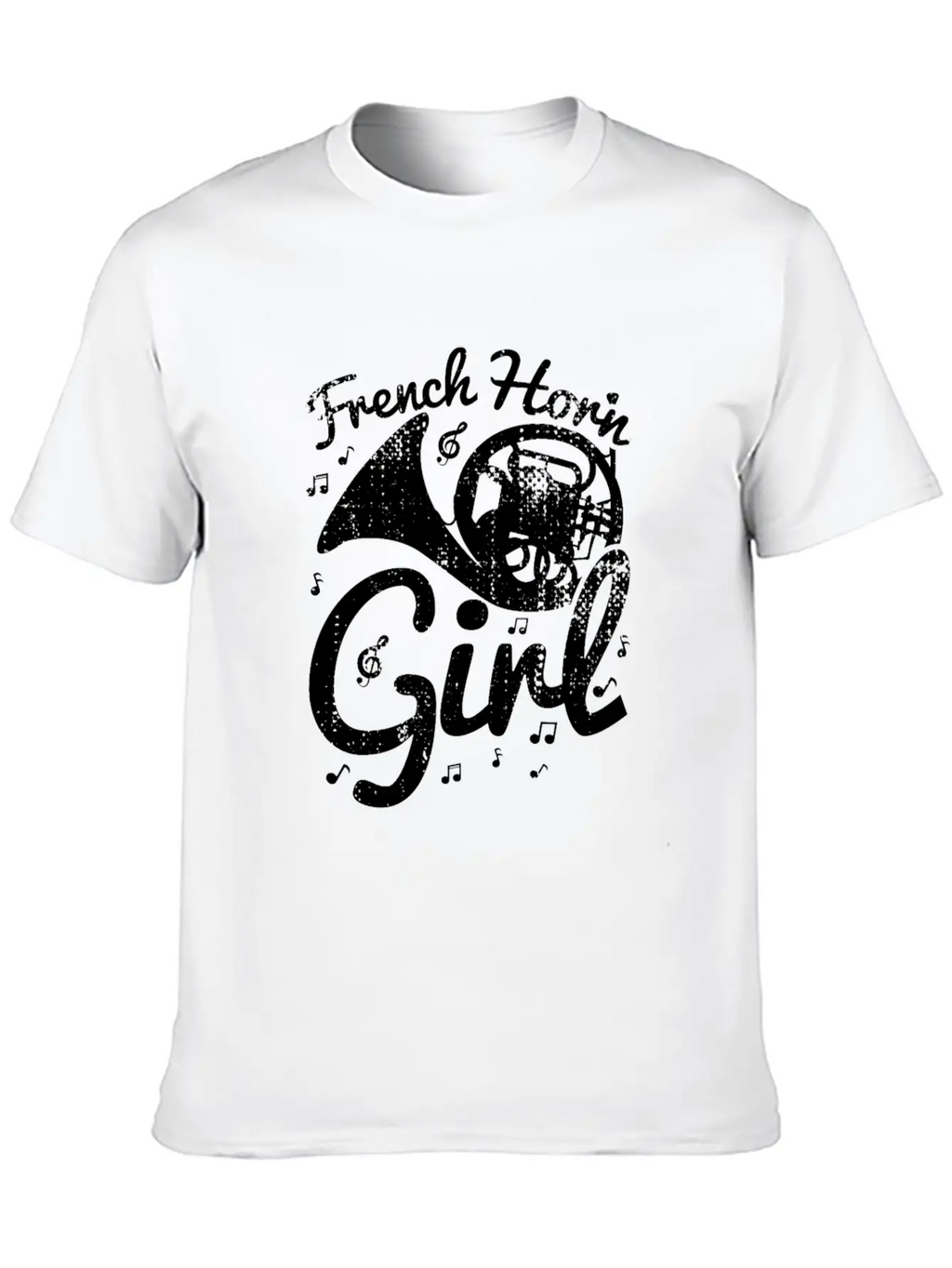 Female French Hornist Basic Graphic T-Shirt – Daily Comfort In Soft Cotton