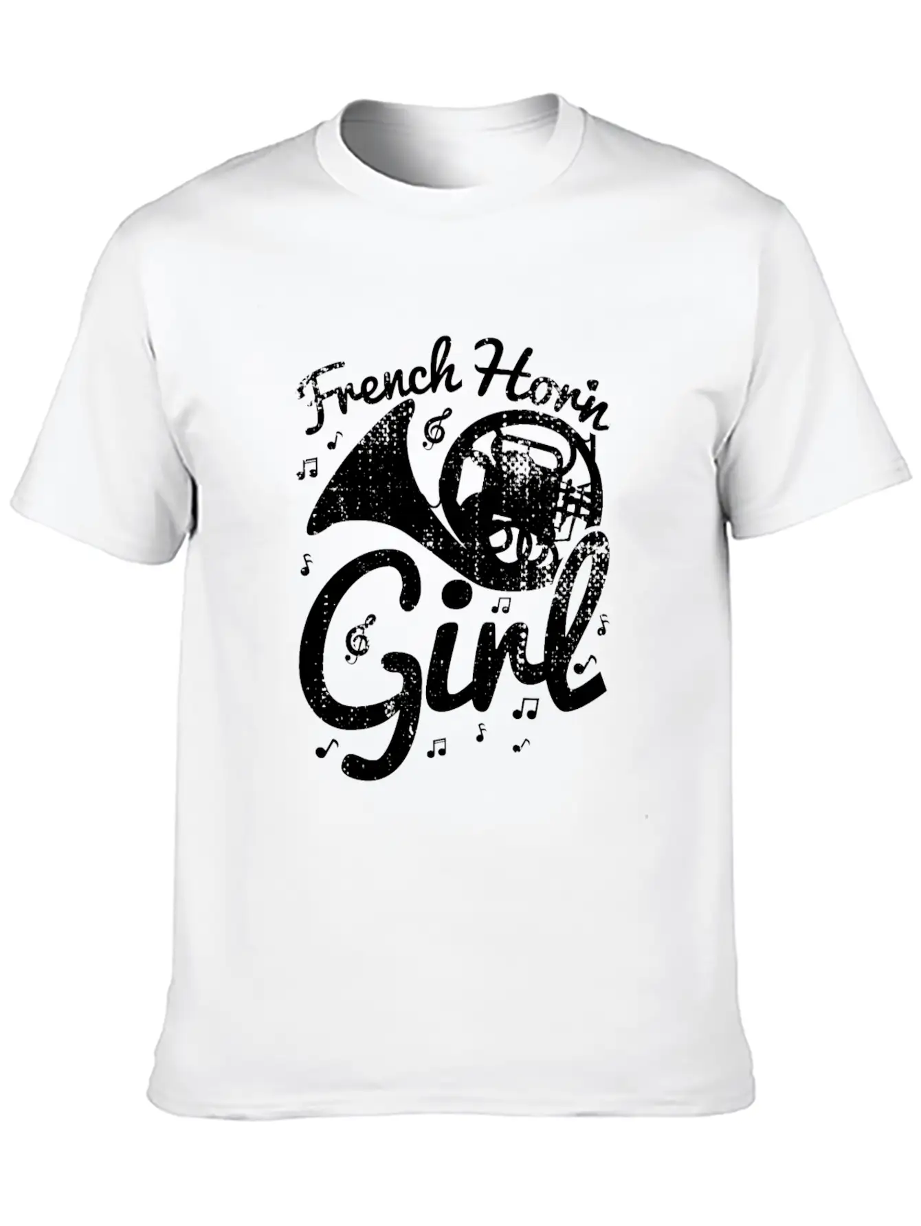 Female French Hornist Basic Graphic T-Shirt – Daily Comfort In Soft Cotton