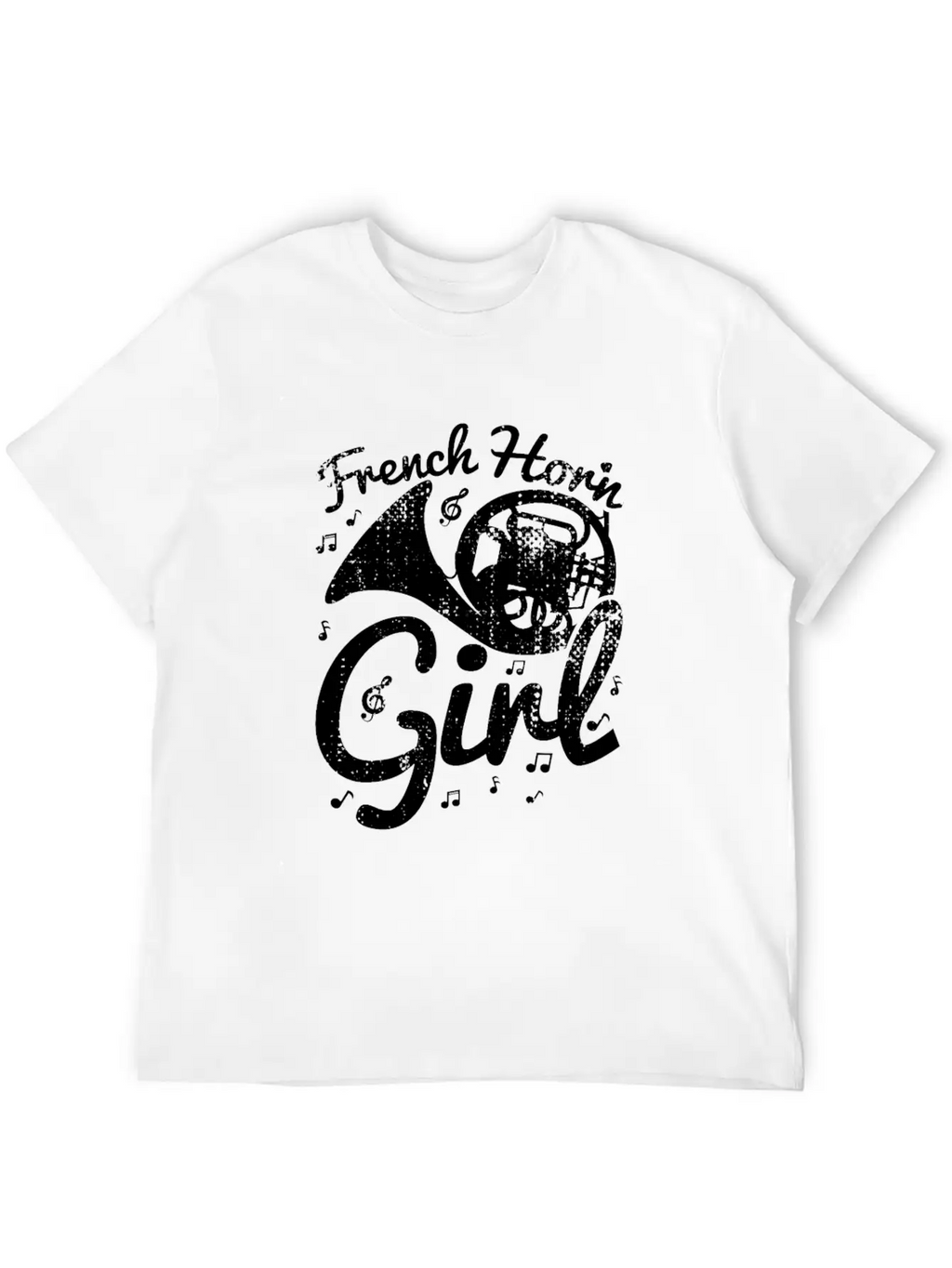 Female French Hornist Basic Graphic T-Shirt – Daily Comfort In Soft Cotton