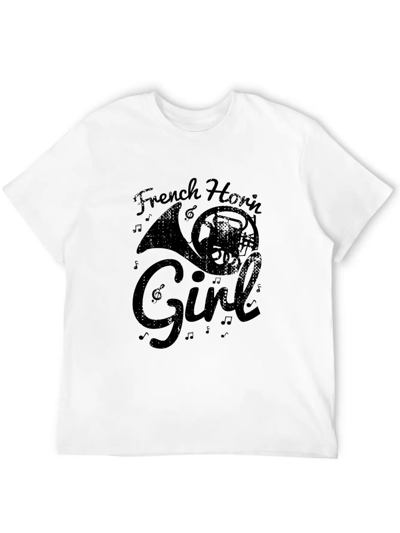 Female French Hornist Basic Graphic T-Shirt – Daily Comfort In Soft Cotton