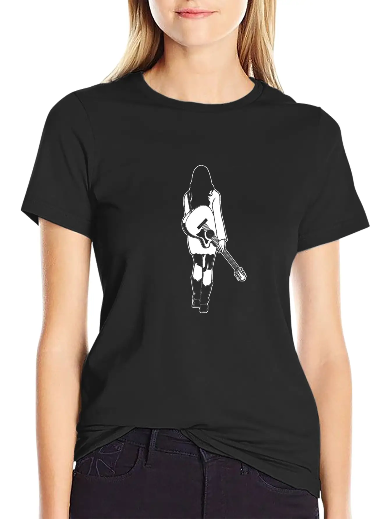 Female Musician Essential Cotton Tee For Daily Outfits – Unisex Style