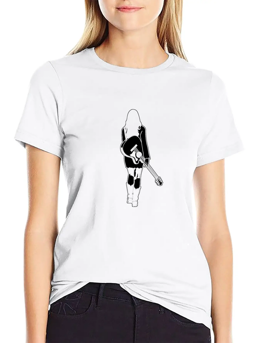 Female Musician Essential Cotton Tee For Daily Outfits – Unisex Style