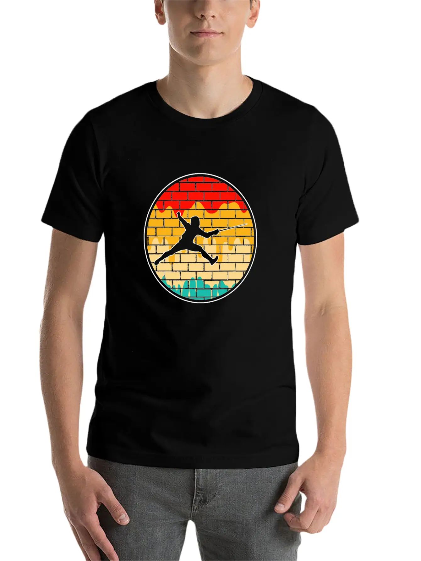 Fencing Retro Stylish Everyday T-Shirt – Unisex Basic Cotton Tee