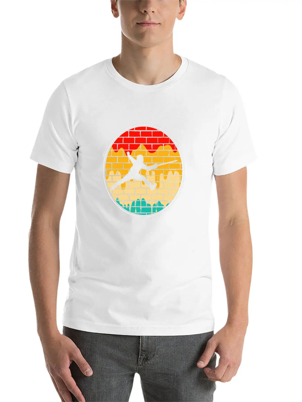 Fencing Retro Stylish Everyday T-Shirt – Unisex Basic Cotton Tee