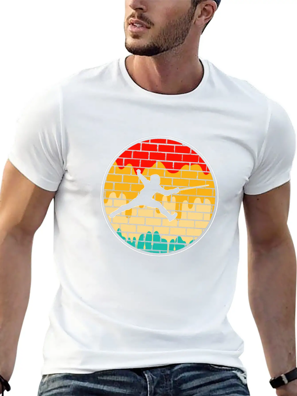 Fencing Retro Stylish Everyday T-Shirt – Unisex Basic Cotton Tee