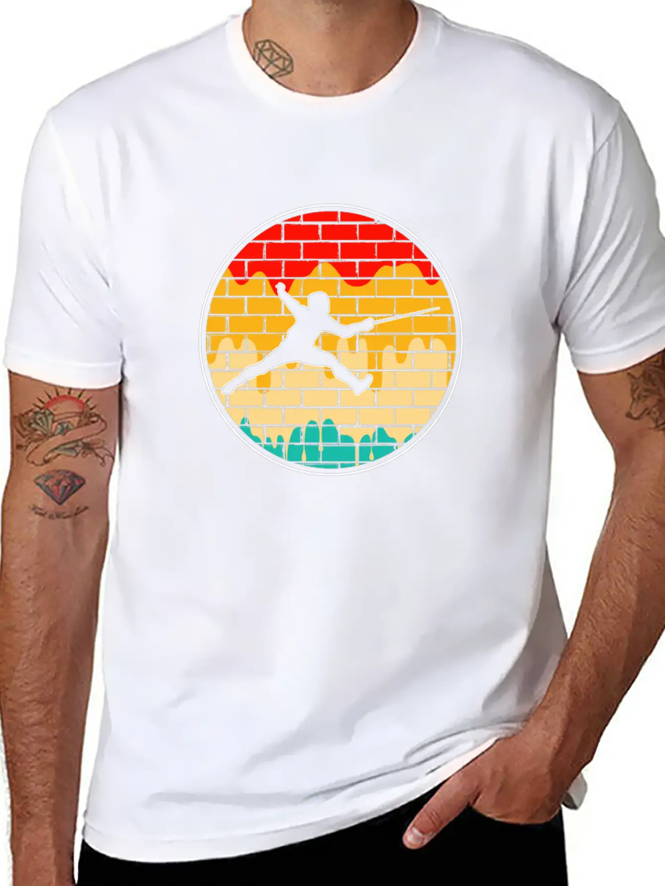 Fencing Retro Stylish Everyday T-Shirt – Unisex Basic Cotton Tee