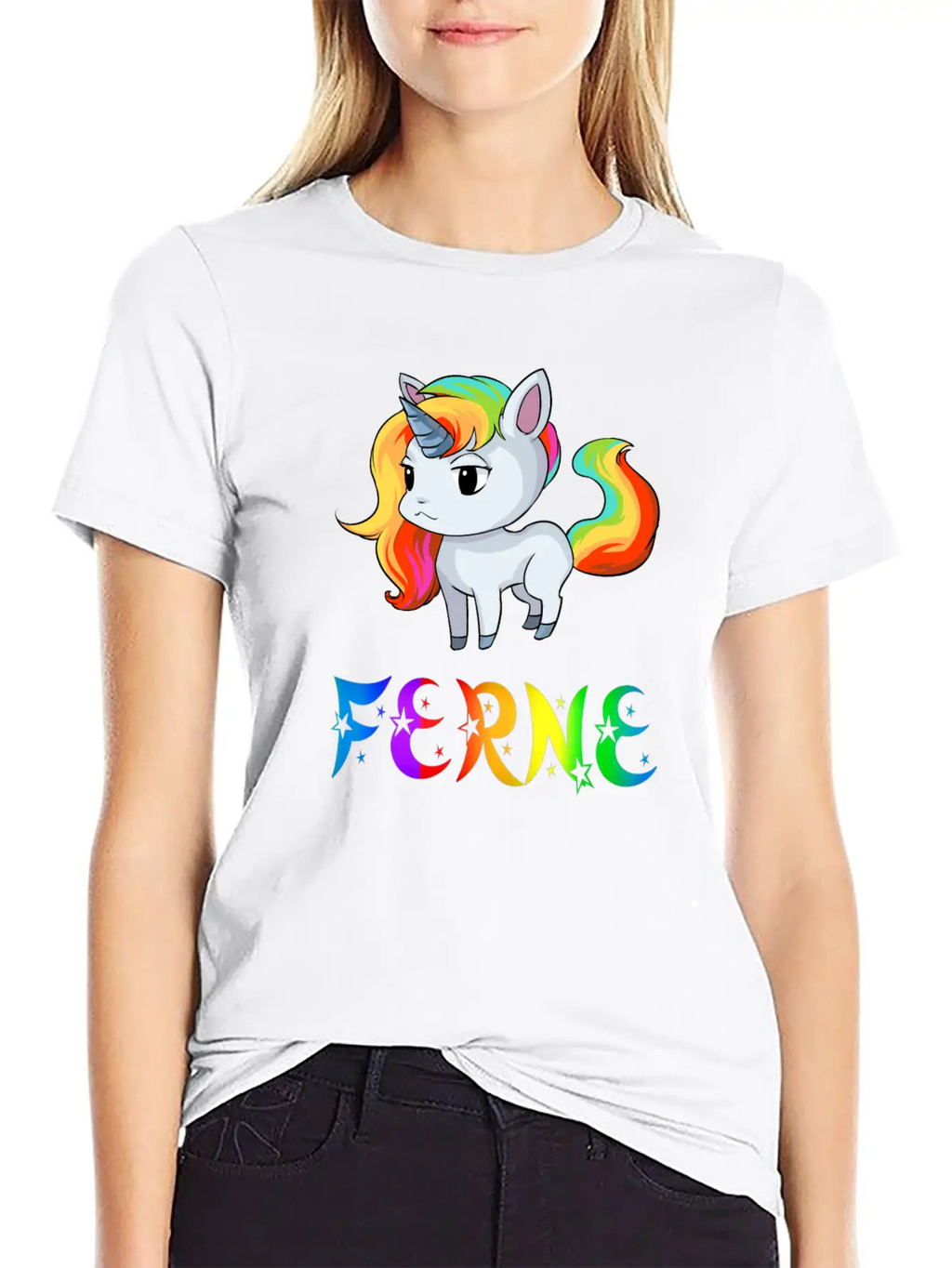 Ferne Unicorn Stylish Everyday T-Shirt – Unisex Basic Cotton Tee