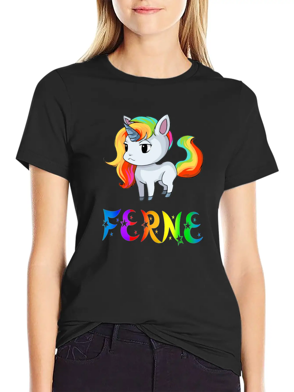 Ferne Unicorn Stylish Everyday T-Shirt – Unisex Basic Cotton Tee