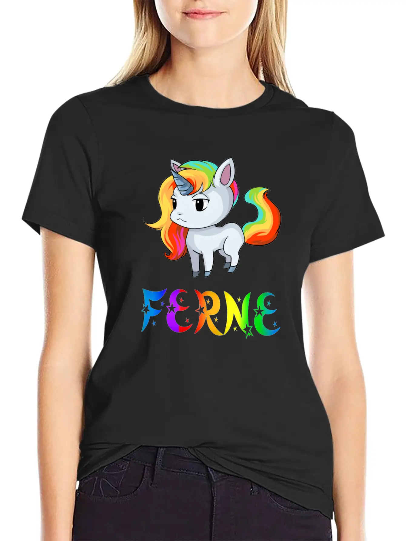 Ferne Unicorn Stylish Everyday T-Shirt – Unisex Basic Cotton Tee