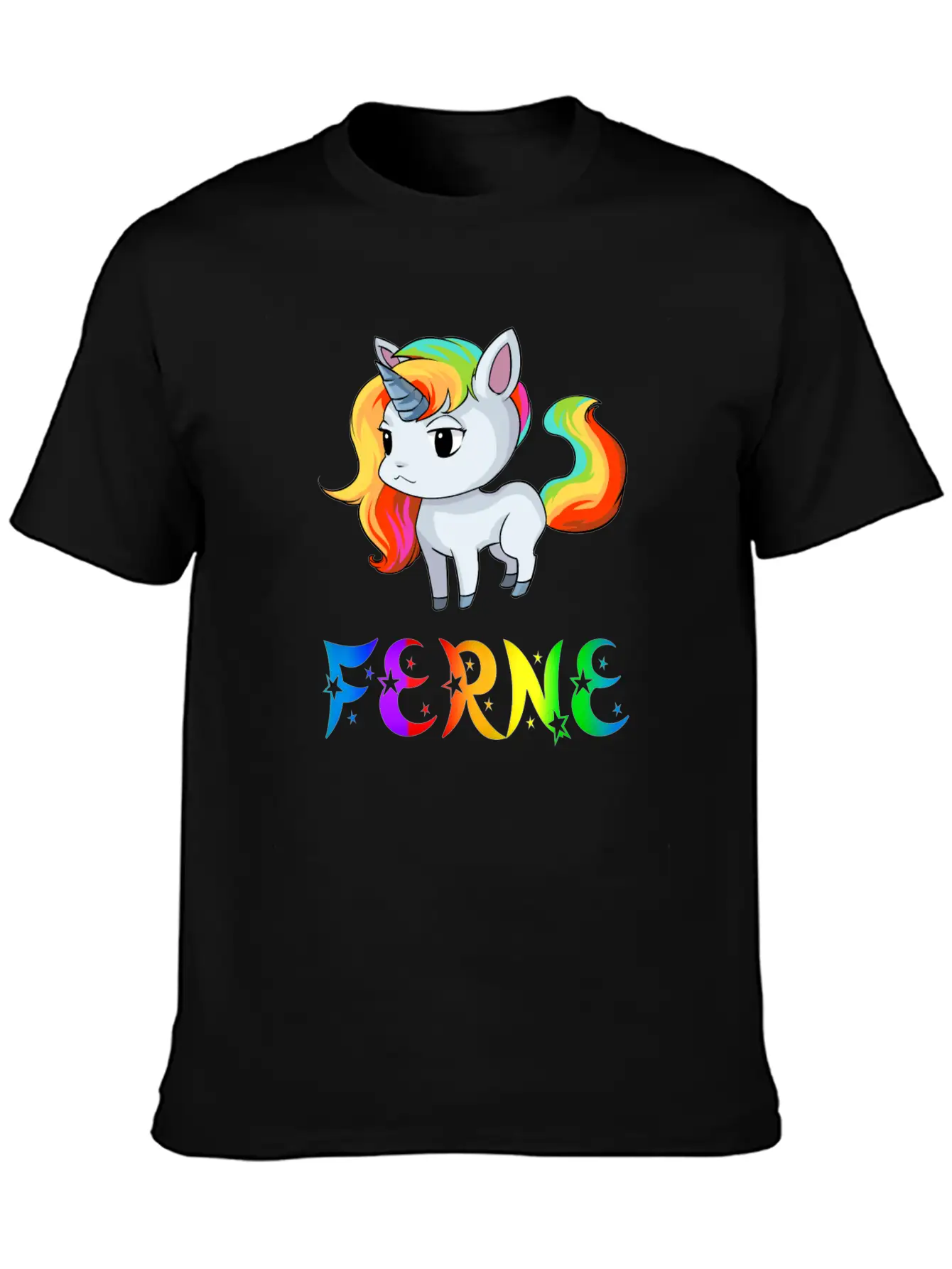 Ferne Unicorn Stylish Everyday T-Shirt – Unisex Basic Cotton Tee
